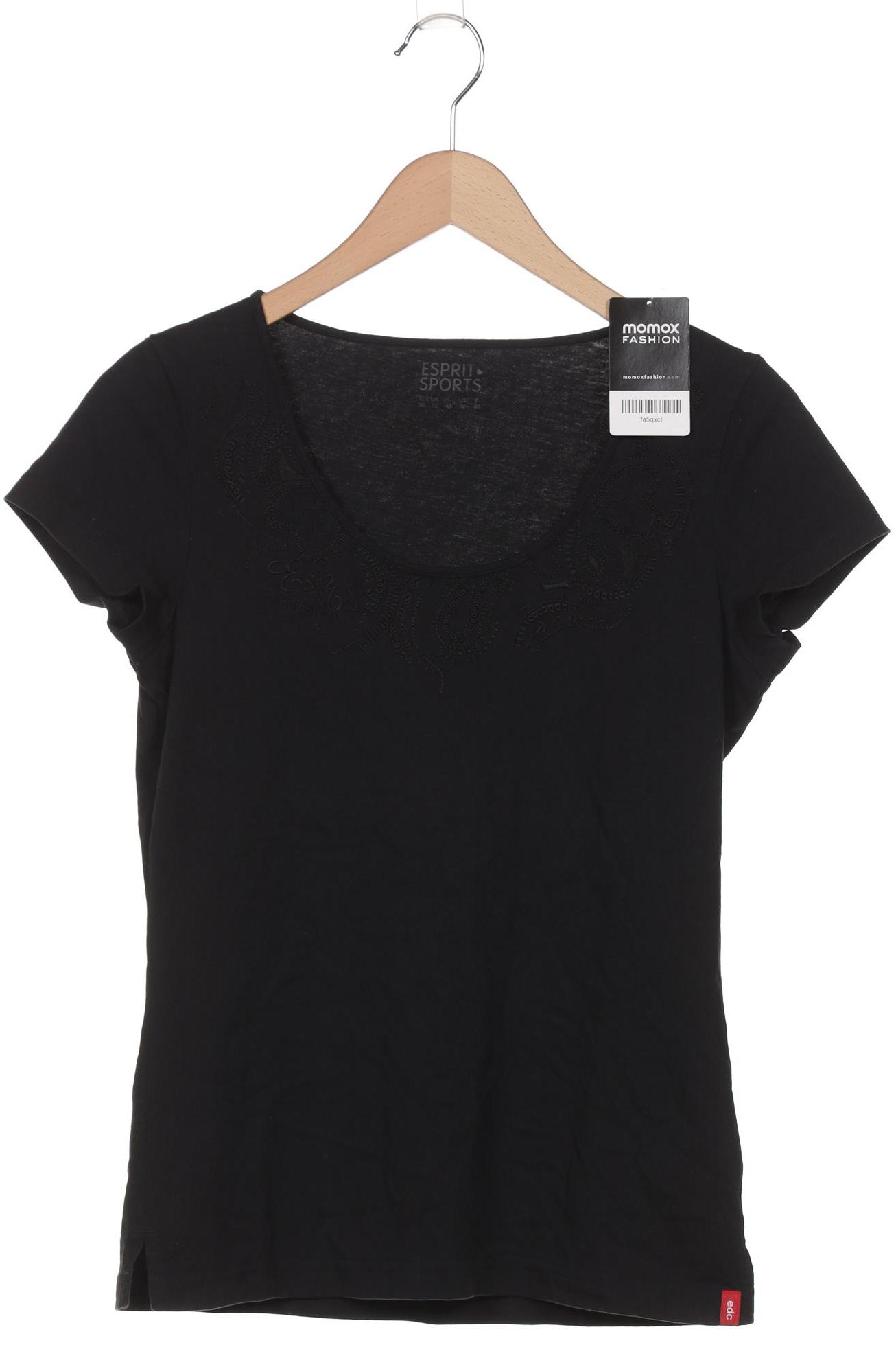 

edc by Esprit Damen T-Shirt, schwarz, Gr. 38
