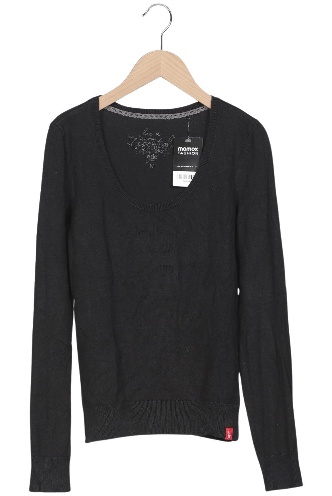 

edc by Esprit Damen Pullover, schwarz, Gr. 38