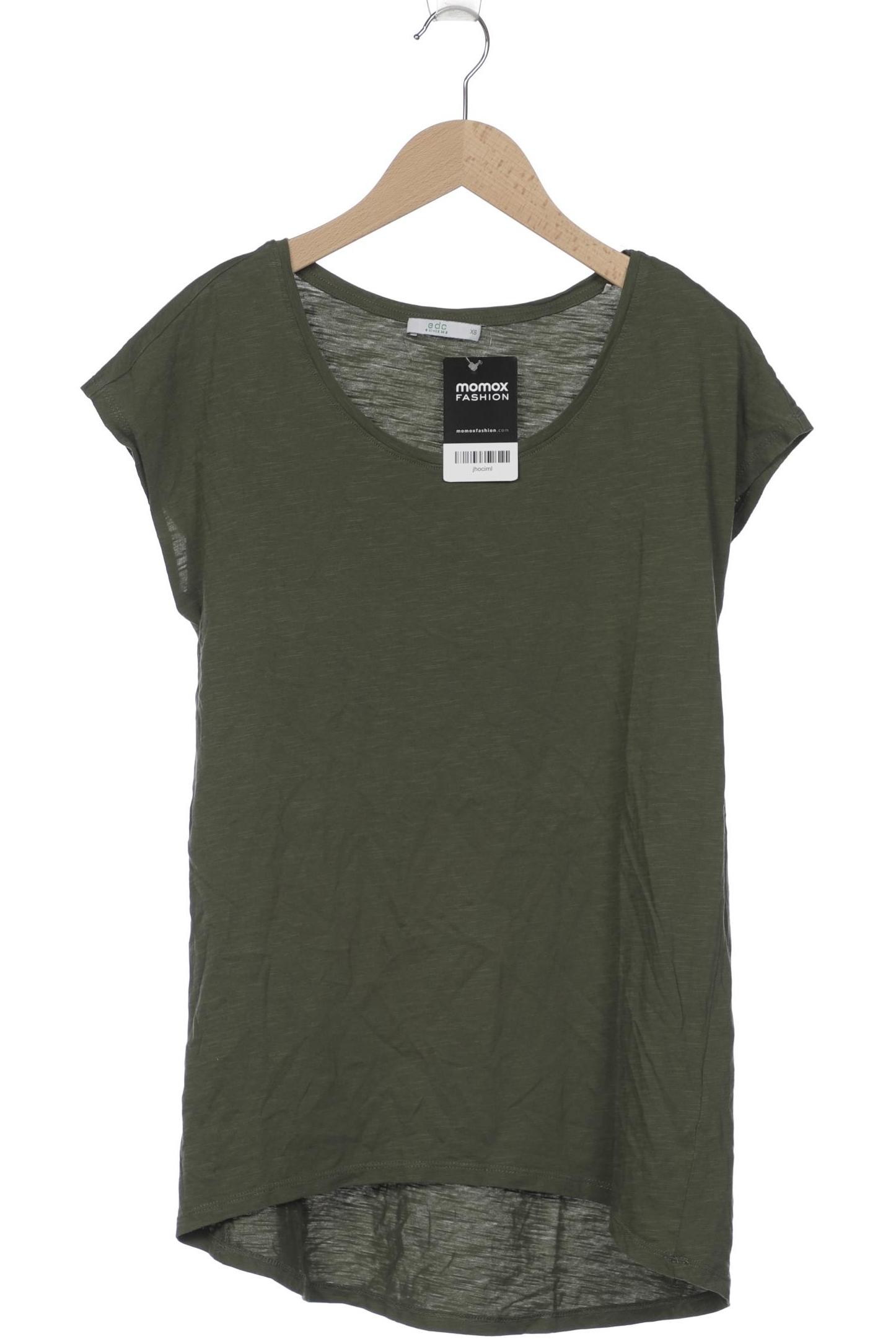 

edc by Esprit Damen T-Shirt, grün, Gr. 34