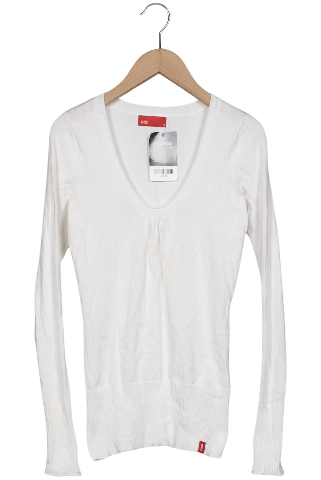 

edc by Esprit Damen Pullover, weiß, Gr. 36