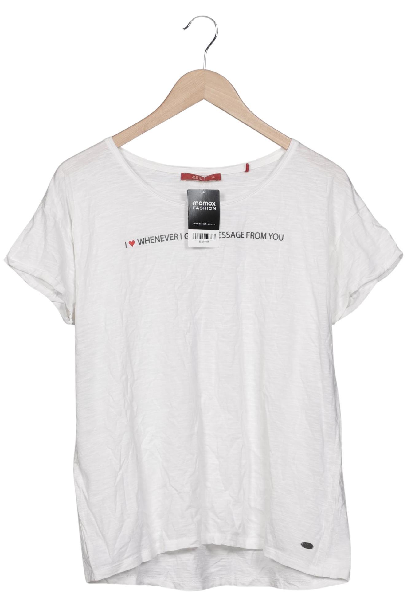 

edc by Esprit Damen T-Shirt, weiß, Gr. 44