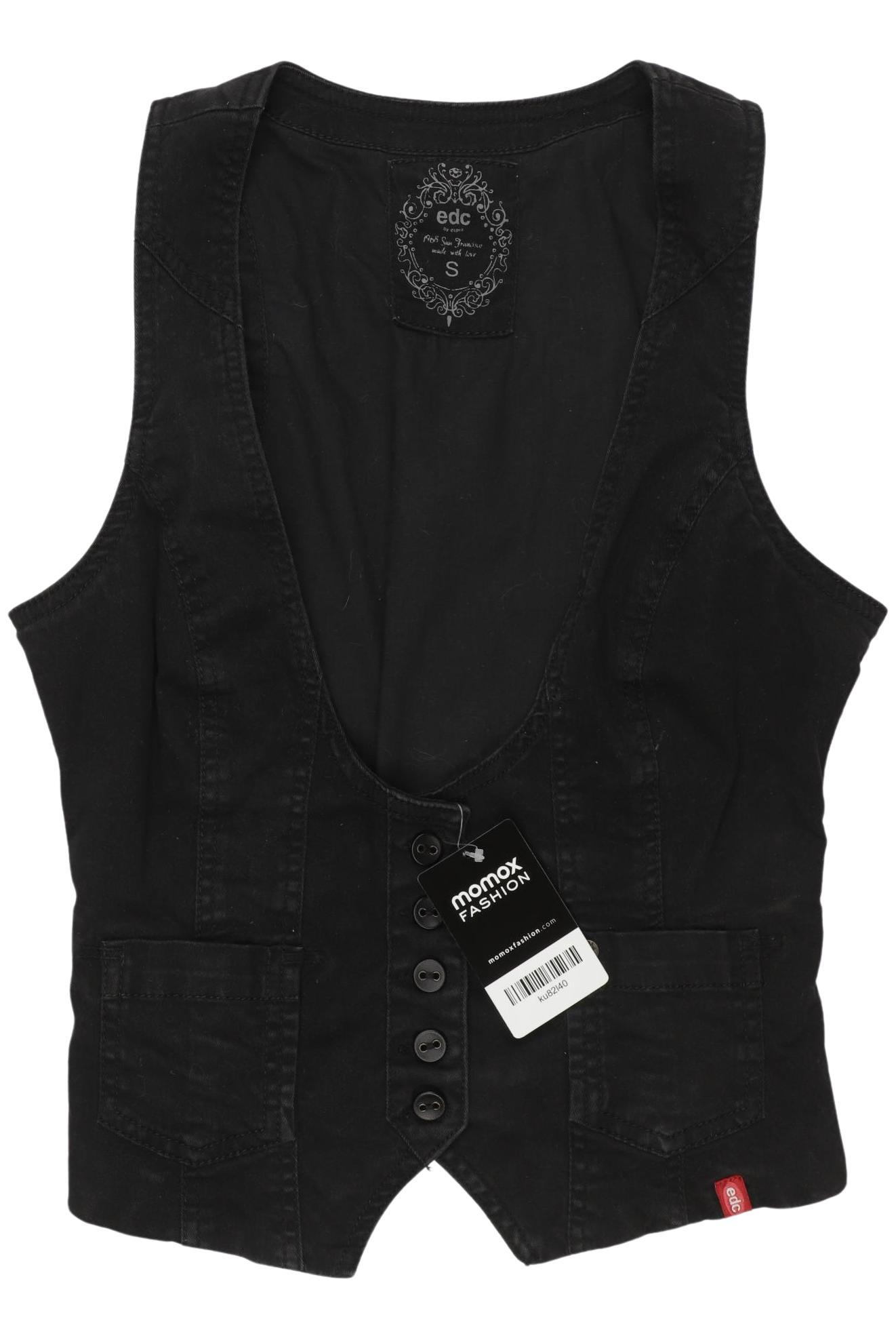 

edc by Esprit Damen Weste, schwarz, Gr. 36