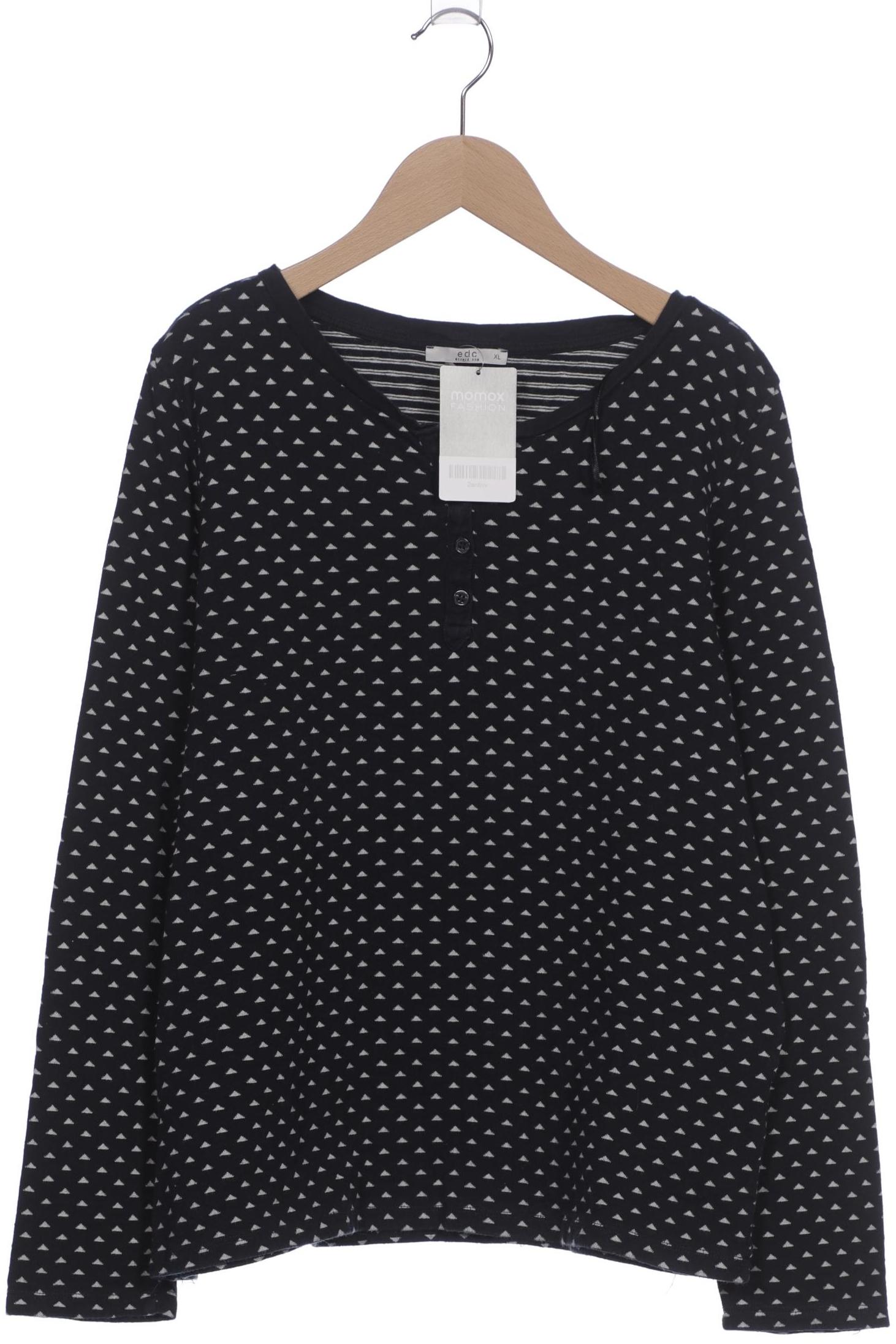 

edc by Esprit Damen Langarmshirt, marineblau, Gr. 44