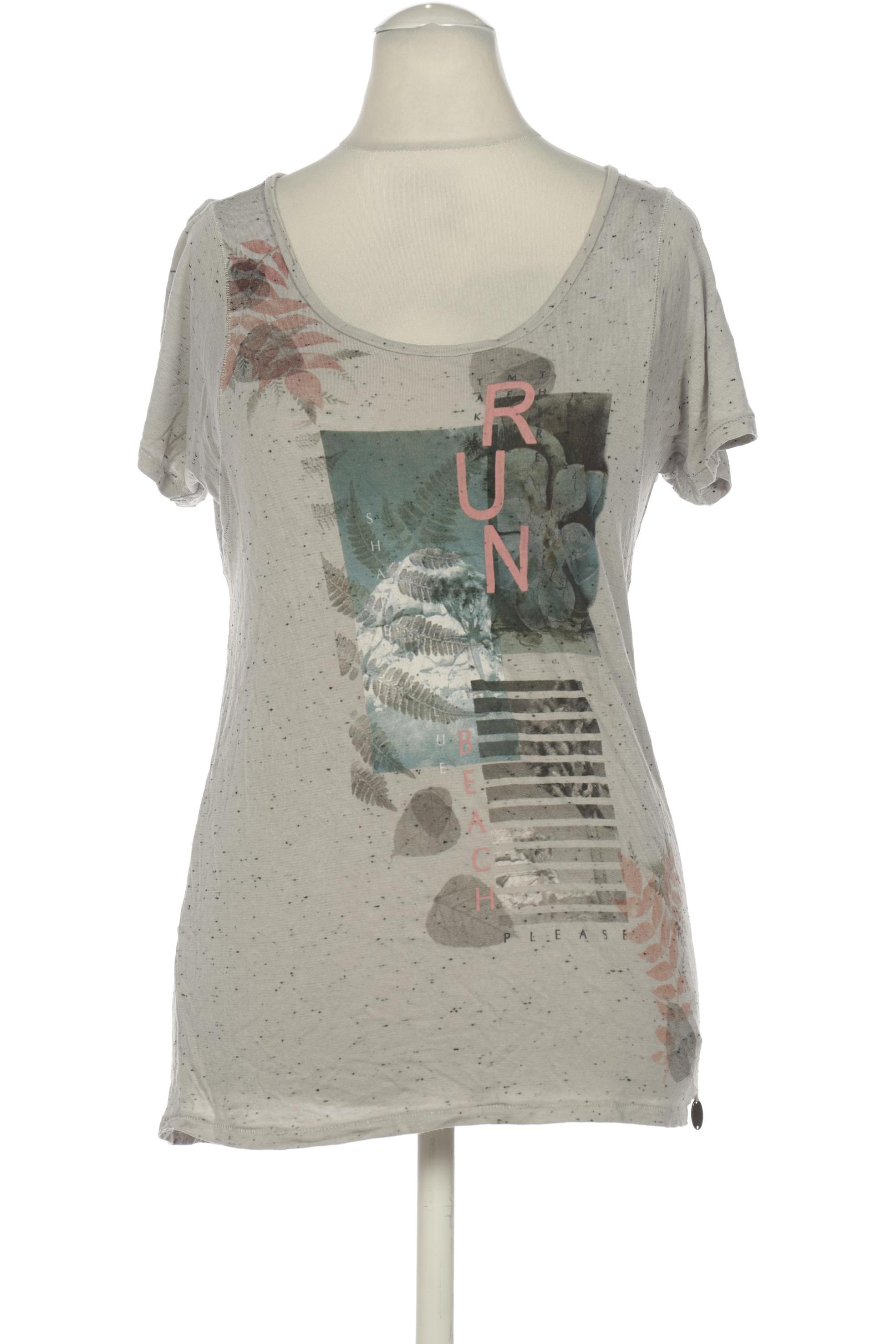 

edc by Esprit Damen T-Shirt, grau, Gr. 36