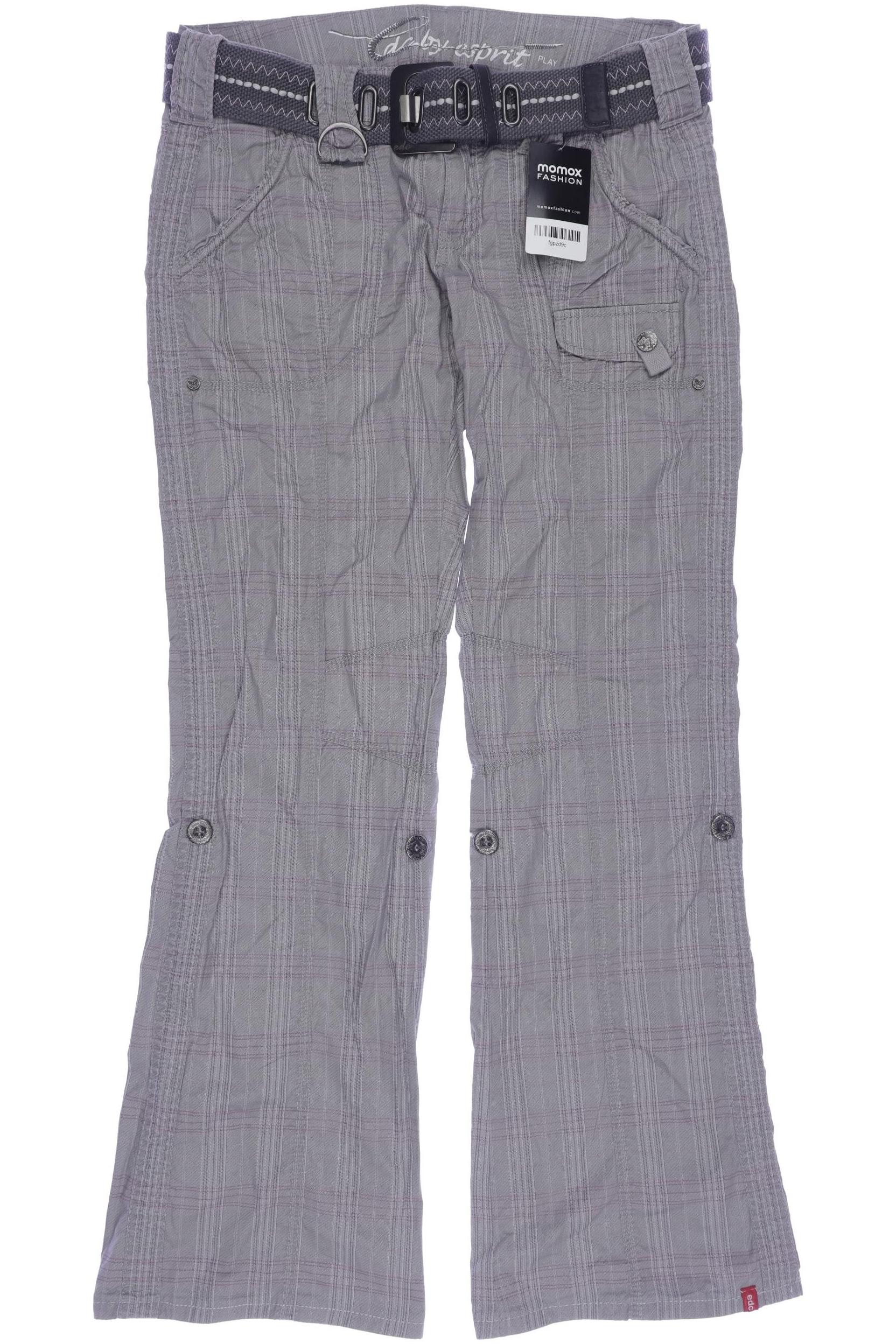 

edc by Esprit Damen Stoffhose, grau, Gr. 36