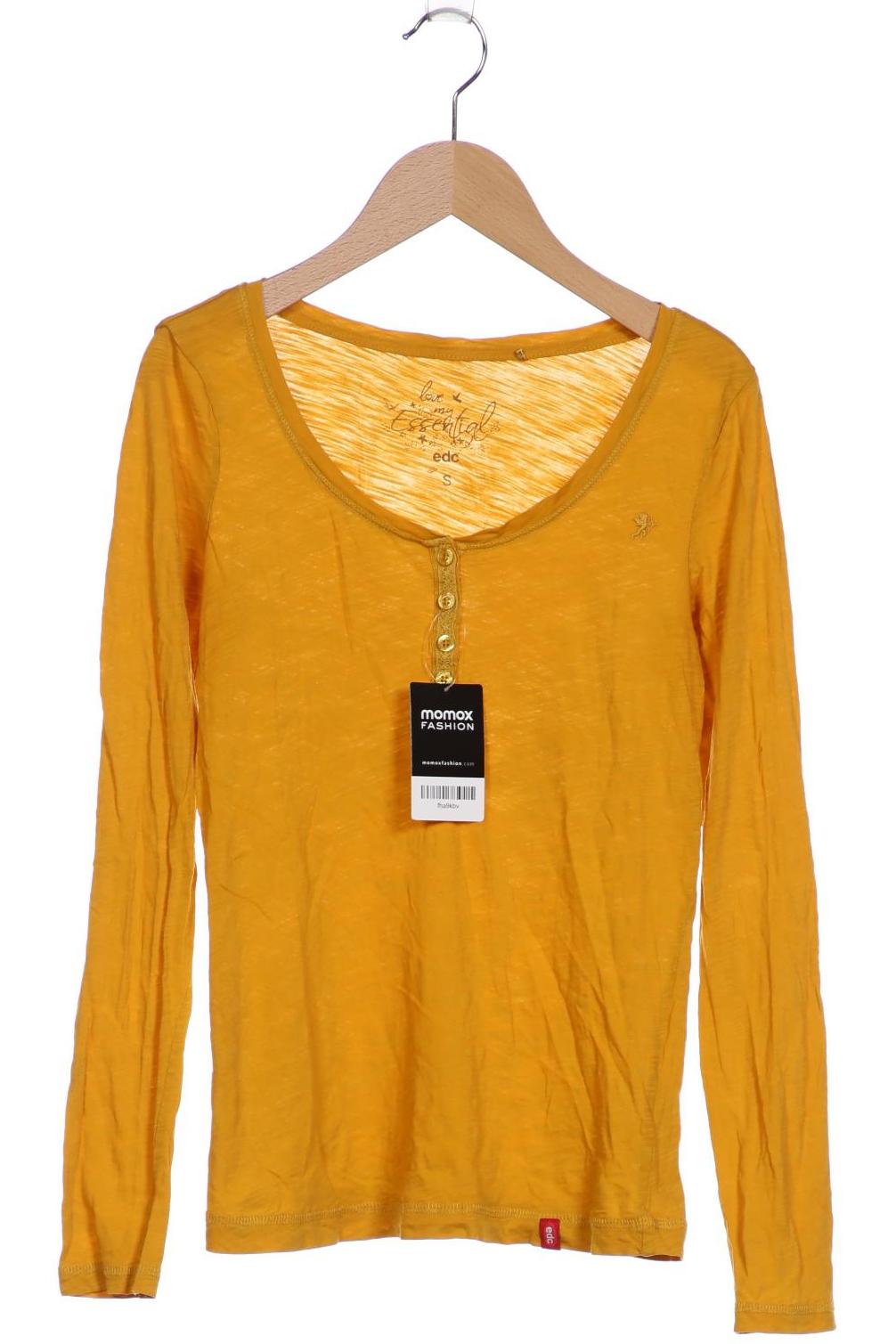 

edc by Esprit Damen Langarmshirt, gelb, Gr. 36
