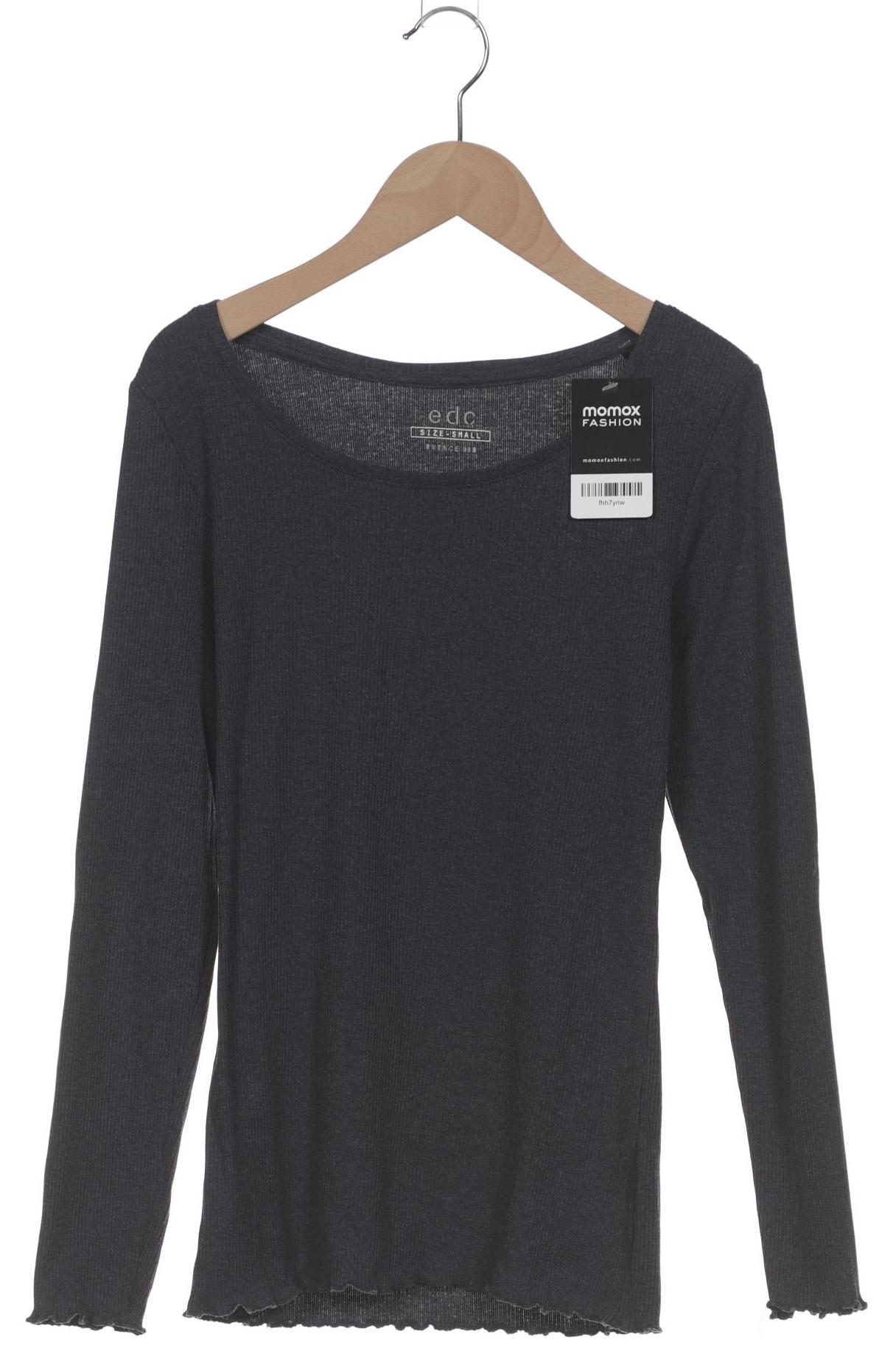 

edc by Esprit Damen Langarmshirt, marineblau, Gr. 36