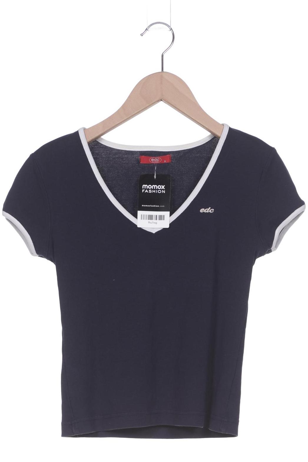 

edc by Esprit Damen T-Shirt, marineblau, Gr. 36