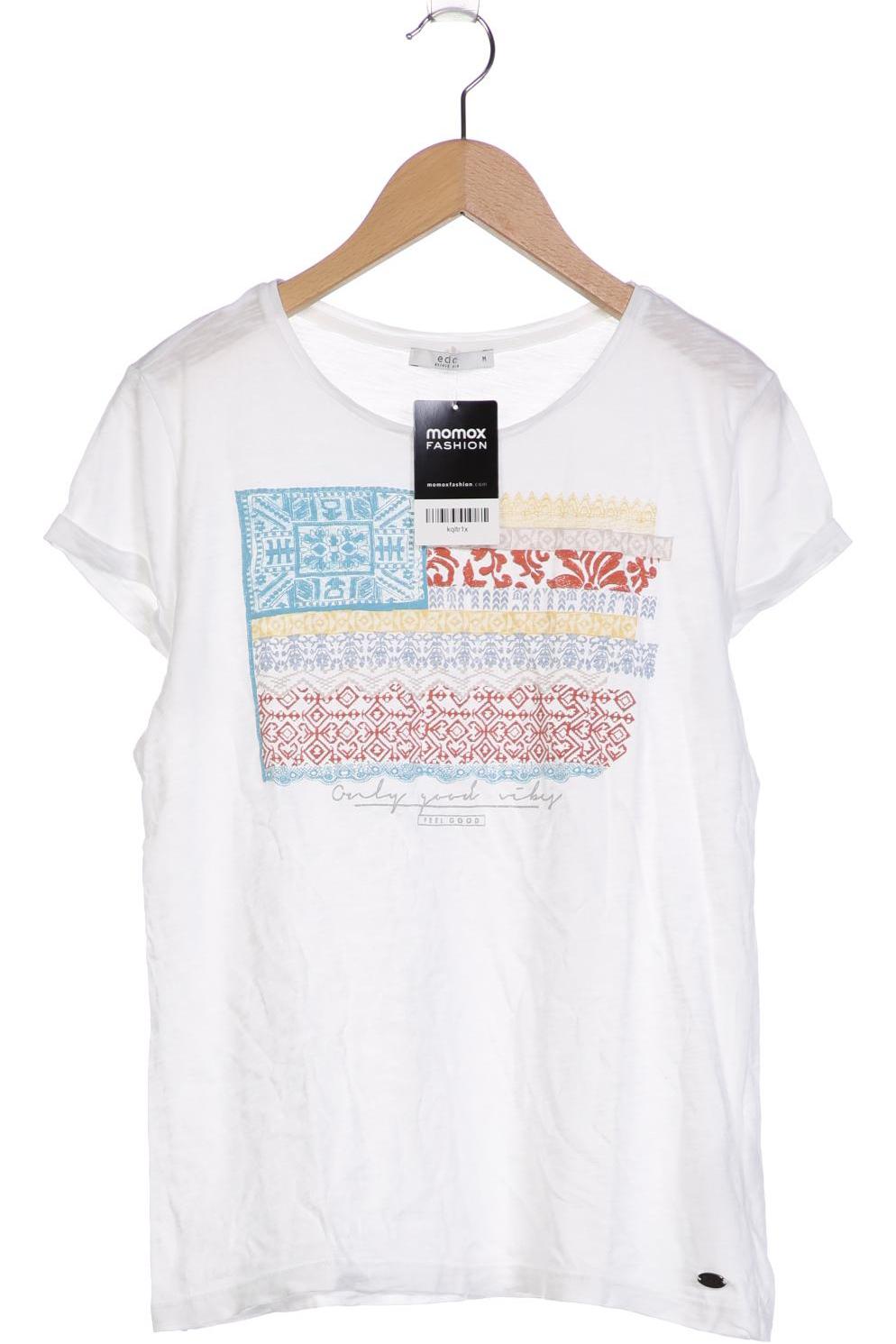 

edc by Esprit Damen T-Shirt, weiß, Gr. 38