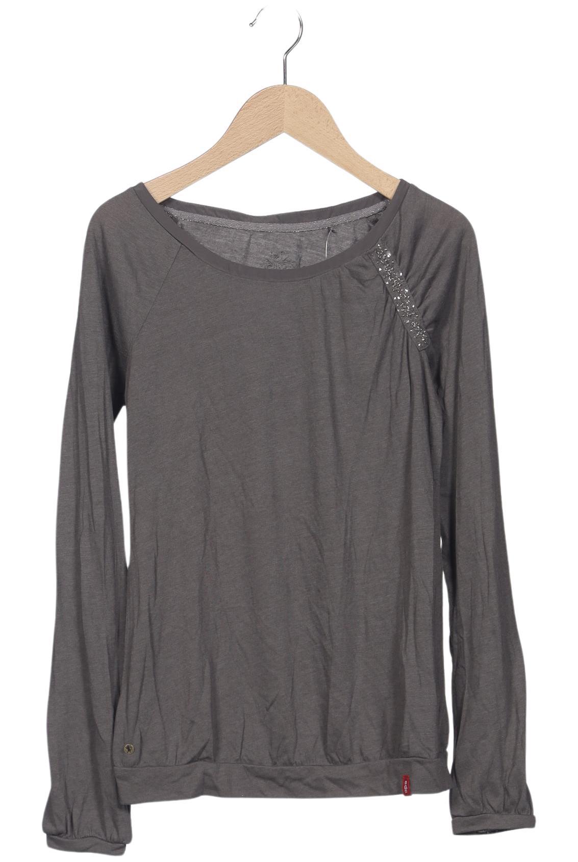 

edc by Esprit Damen Langarmshirt, grau, Gr. 34