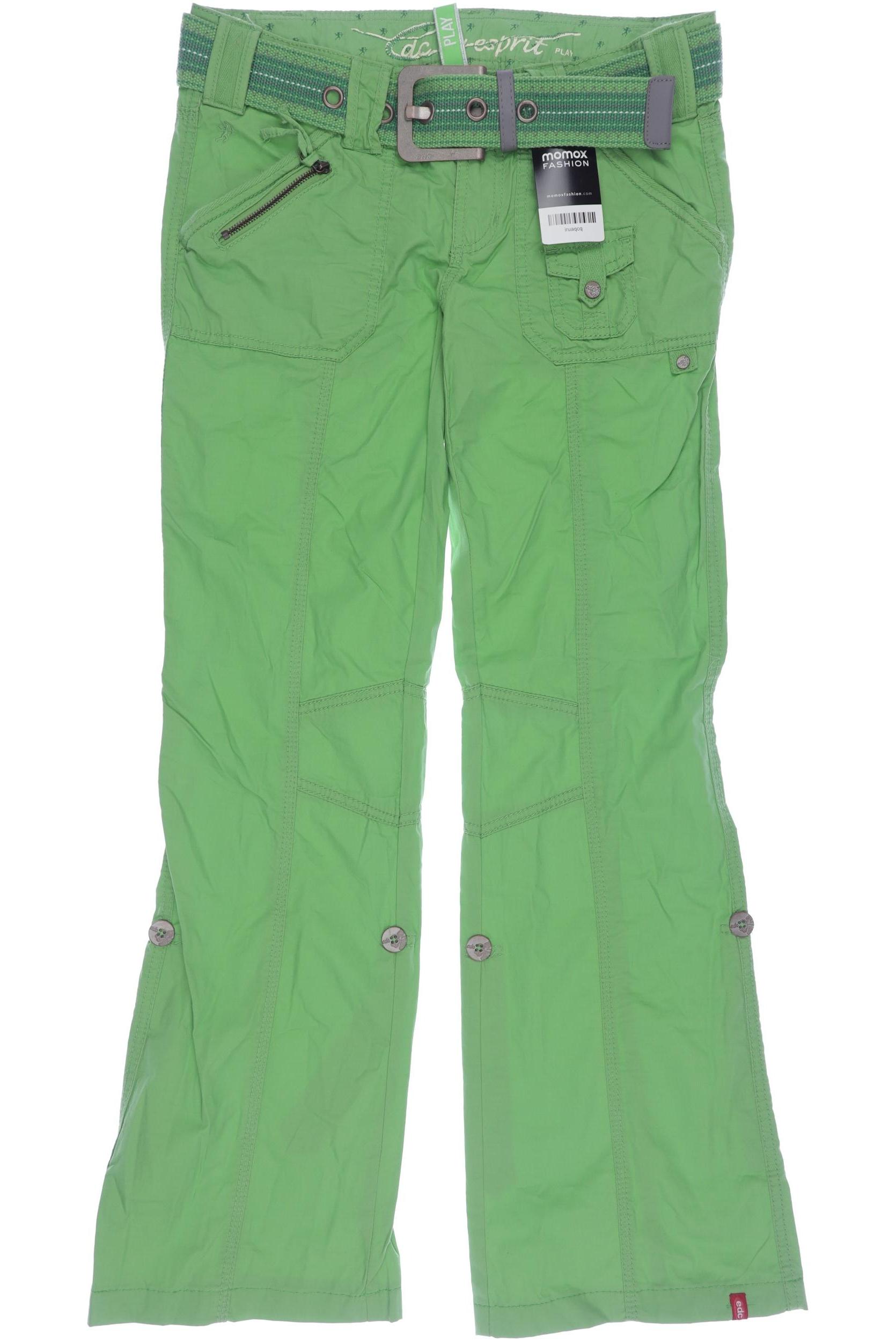 

edc by Esprit Damen Stoffhose, grün, Gr. 36