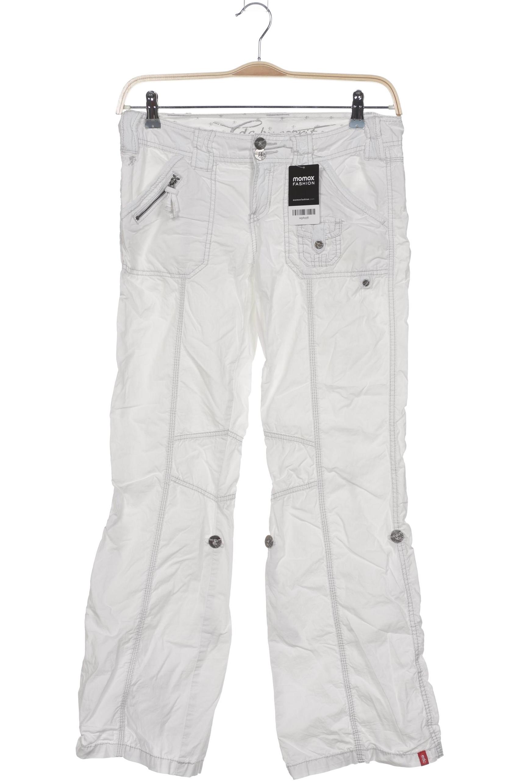 

edc by Esprit Damen Stoffhose, weiß, Gr. 38