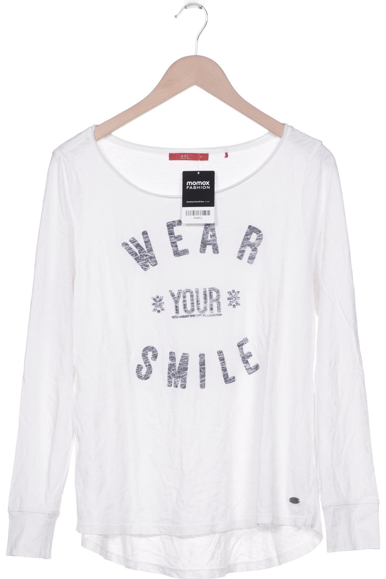 

edc by Esprit Damen Langarmshirt, weiß