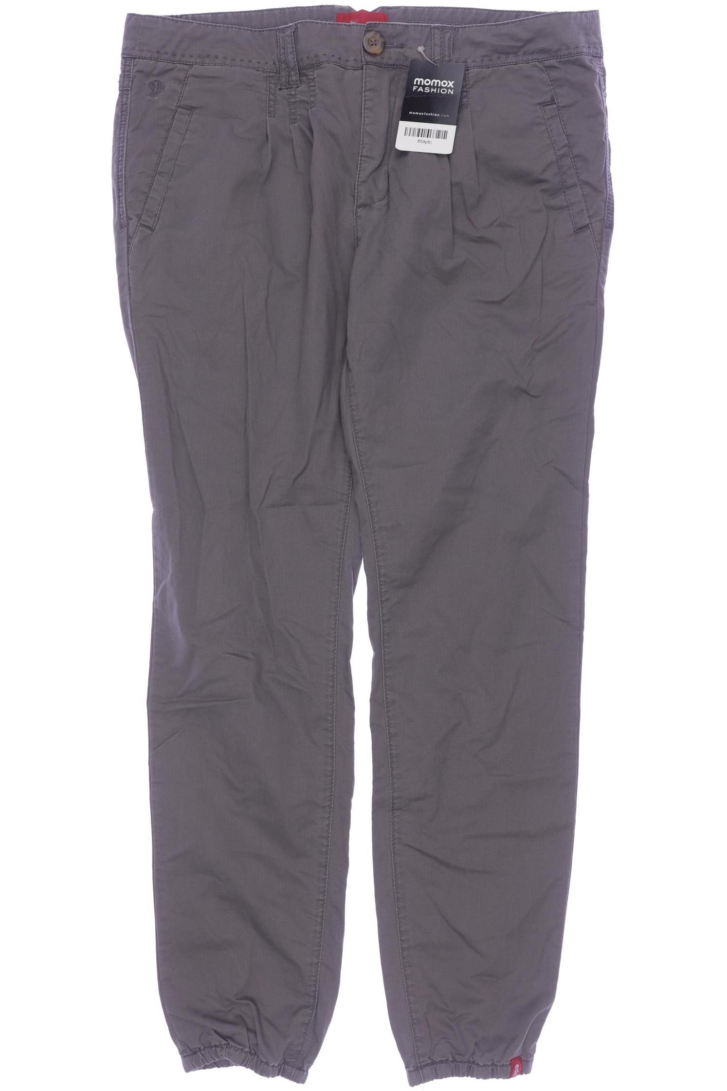 

edc by Esprit Damen Stoffhose, grau, Gr. 38