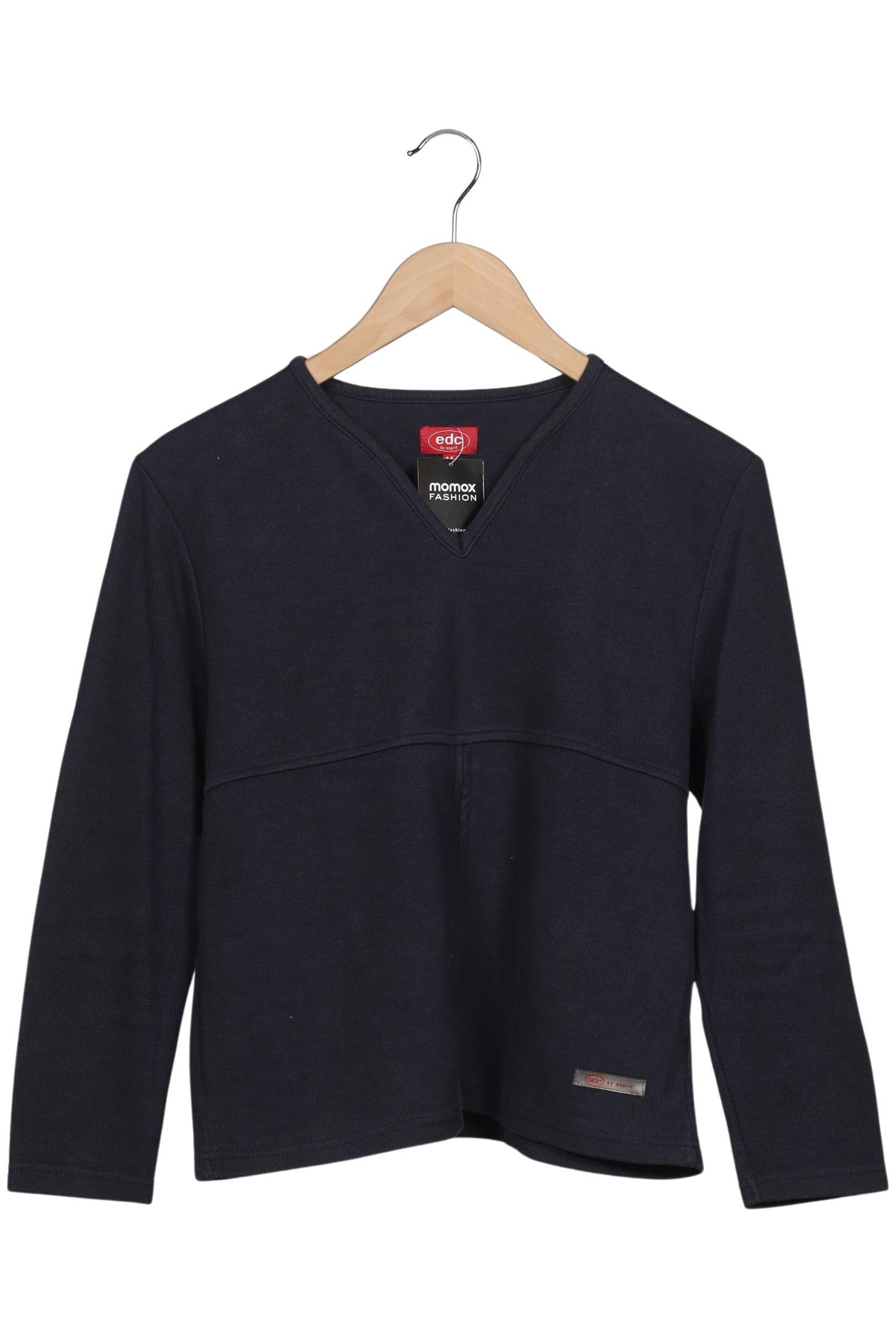 

edc by Esprit Damen Langarmshirt, marineblau, Gr. 38