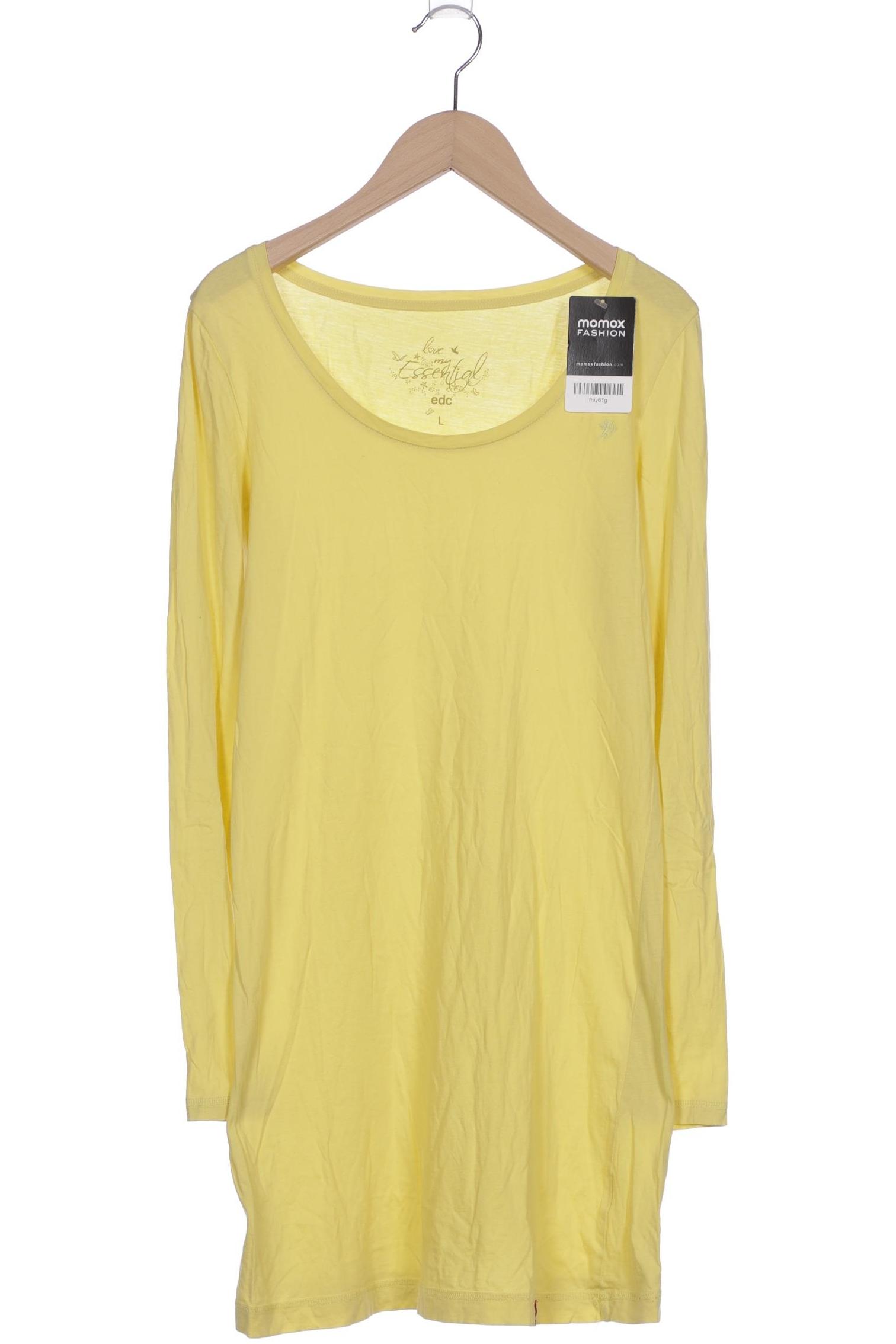 

edc by Esprit Damen Langarmshirt, gelb, Gr. 42