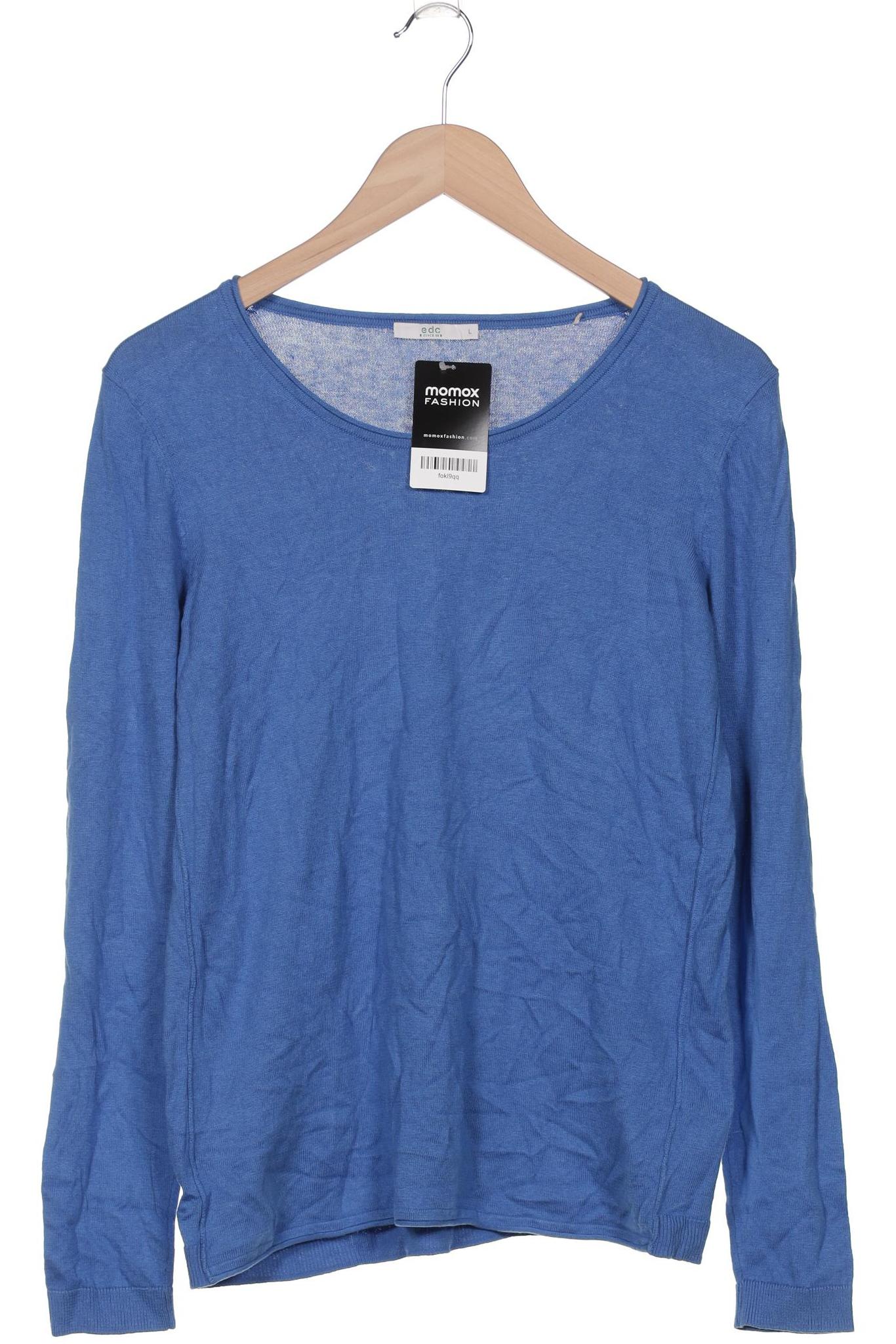 

edc by Esprit Damen Pullover, blau, Gr. 42