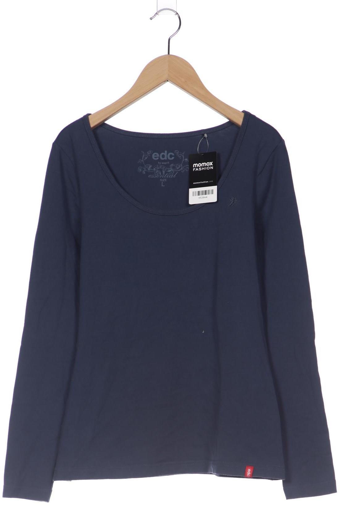 

edc by Esprit Damen Langarmshirt, marineblau, Gr. 42