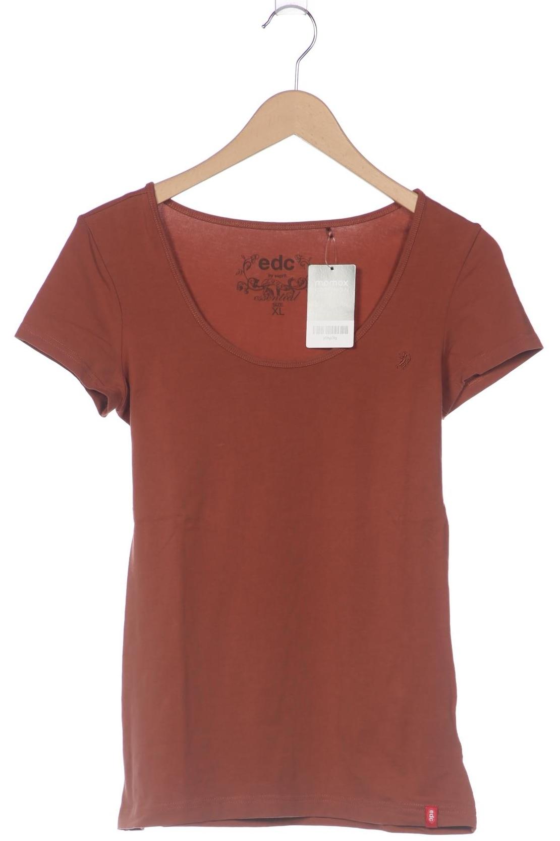 

edc by Esprit Damen T-Shirt, braun, Gr. 44