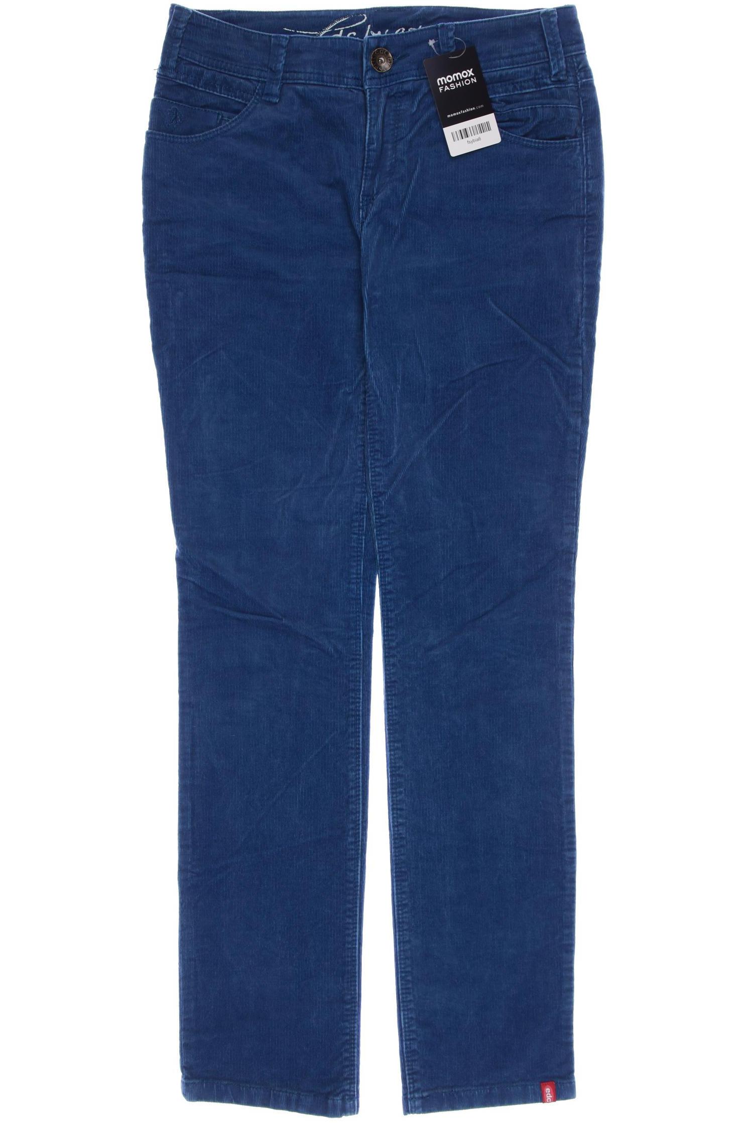 

edc by Esprit Damen Stoffhose, blau
