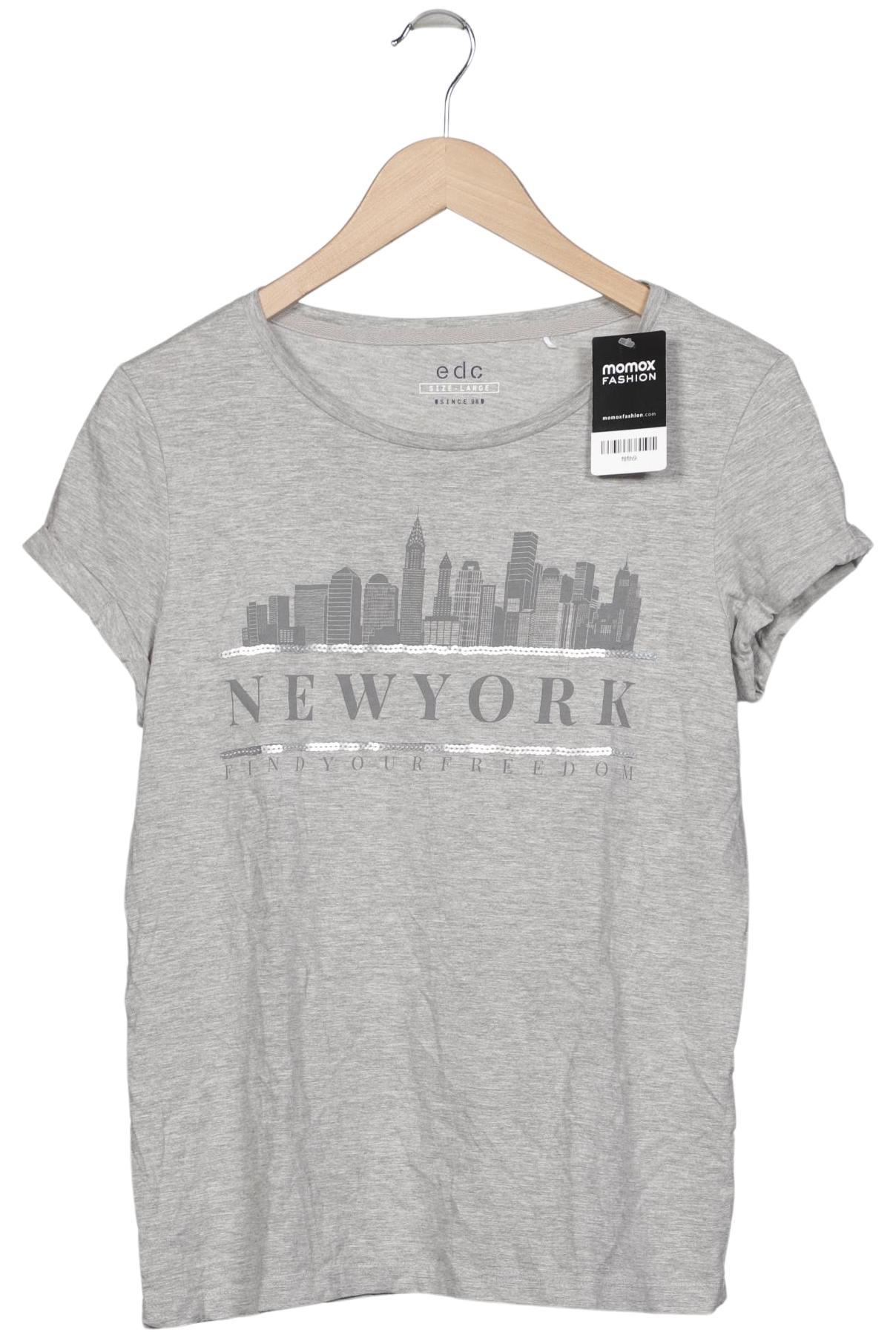 

edc by Esprit Damen T-Shirt, grau, Gr. 42