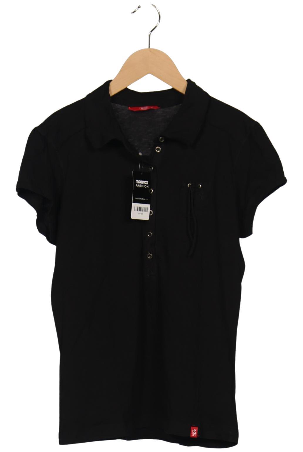 

edc by Esprit Damen Poloshirt, schwarz, Gr. 42