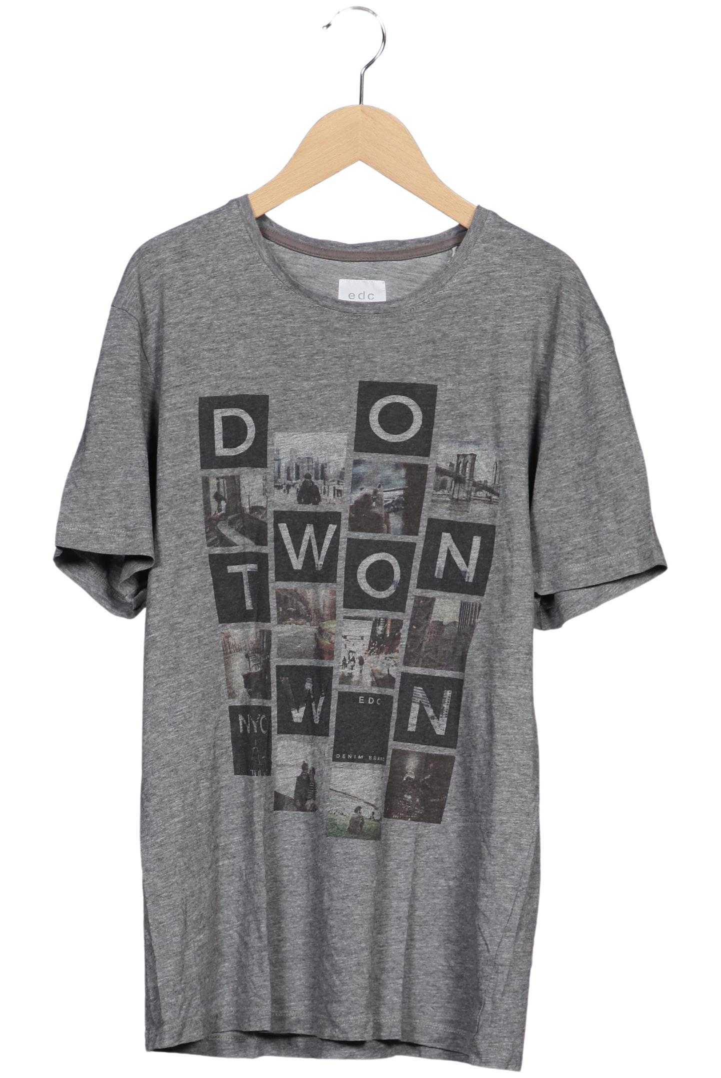 

edc by Esprit Herren T-Shirt, grau, Gr. 48