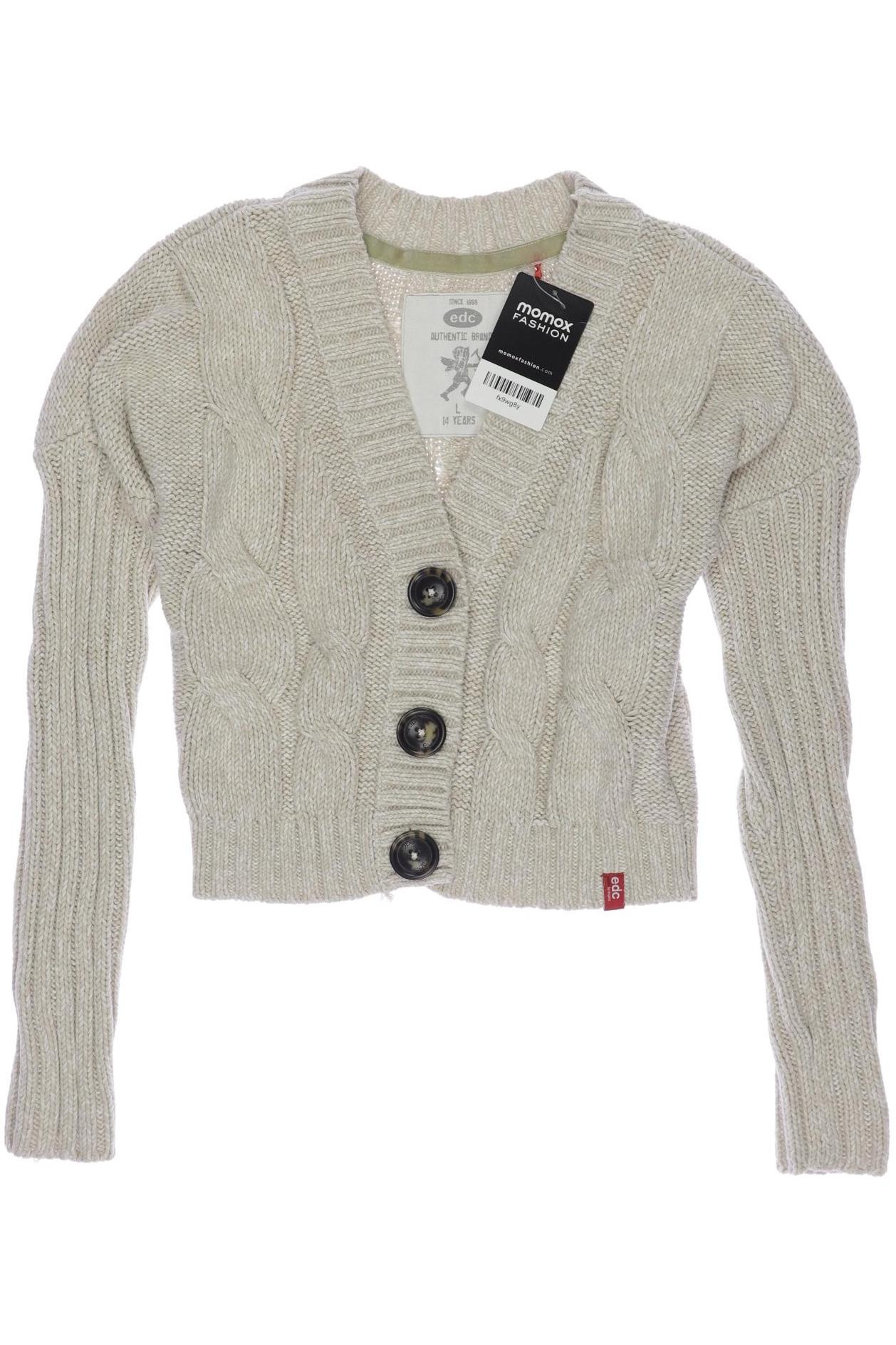 

edc by Esprit Damen Strickjacke, beige, Gr. 14
