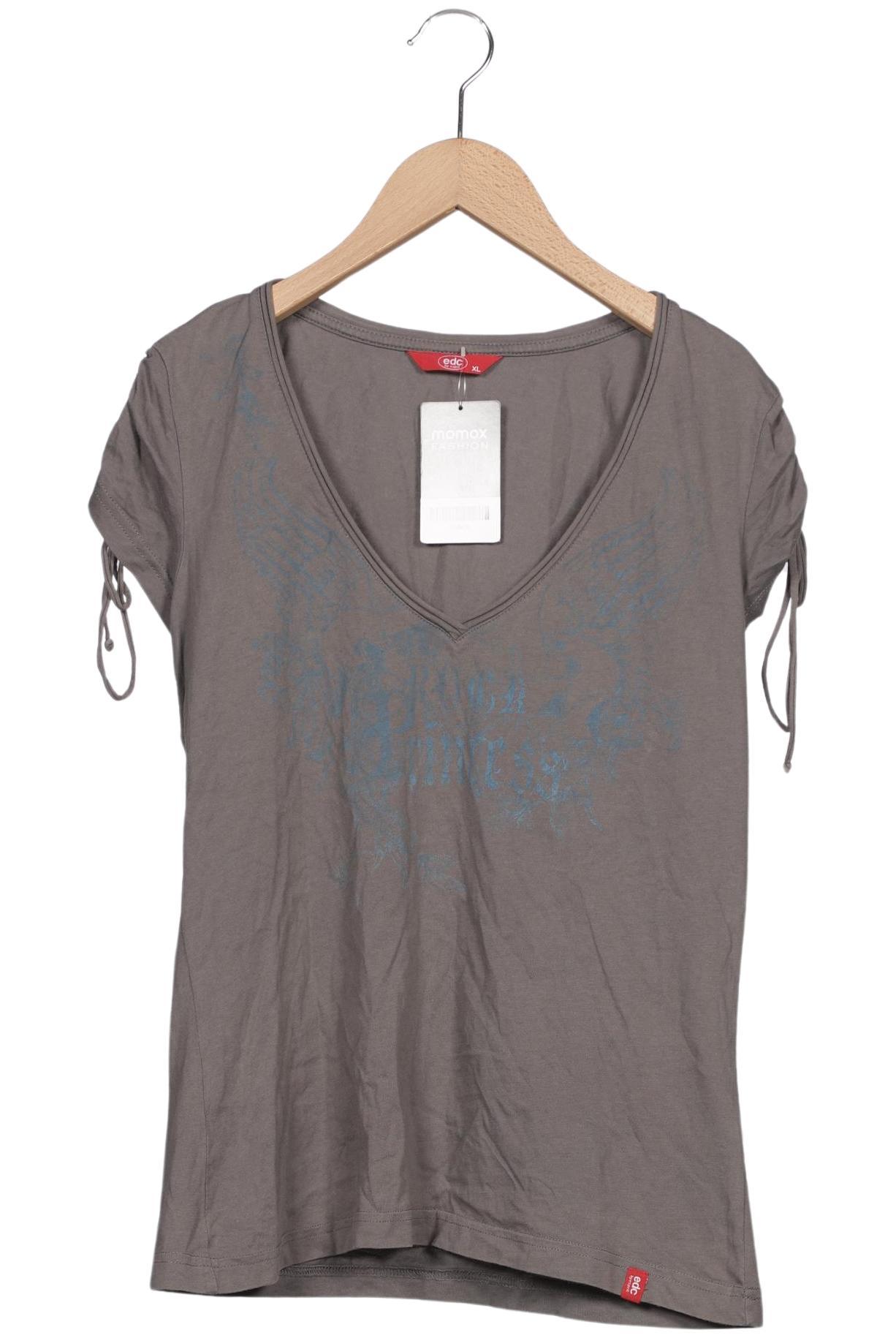 

edc by Esprit Damen T-Shirt, grau, Gr. 44