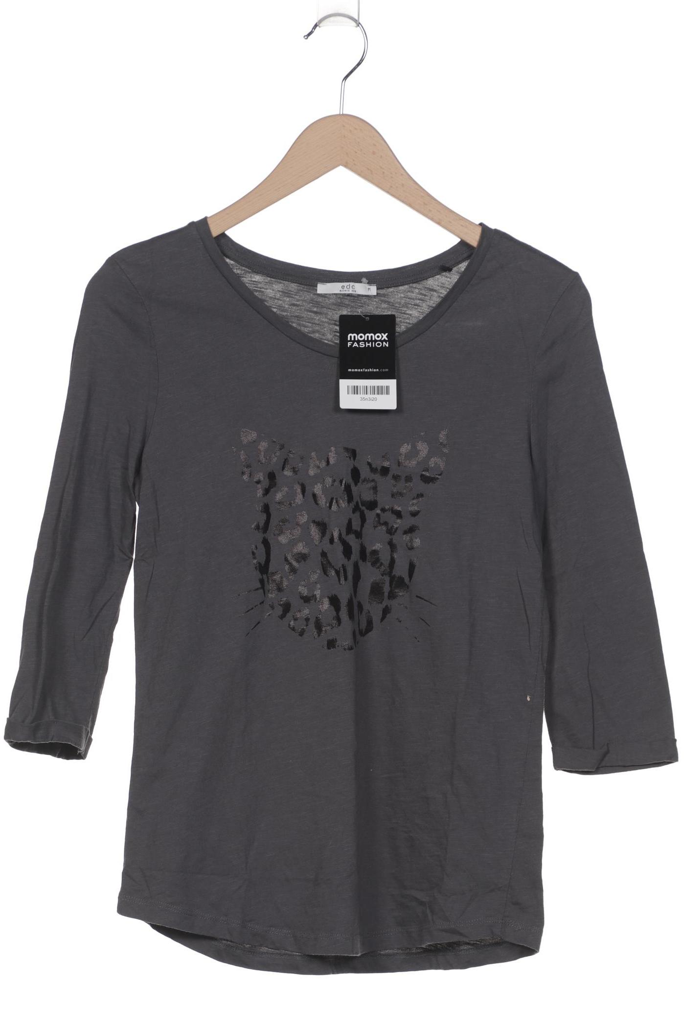 

edc by Esprit Damen Langarmshirt, grau, Gr. 38