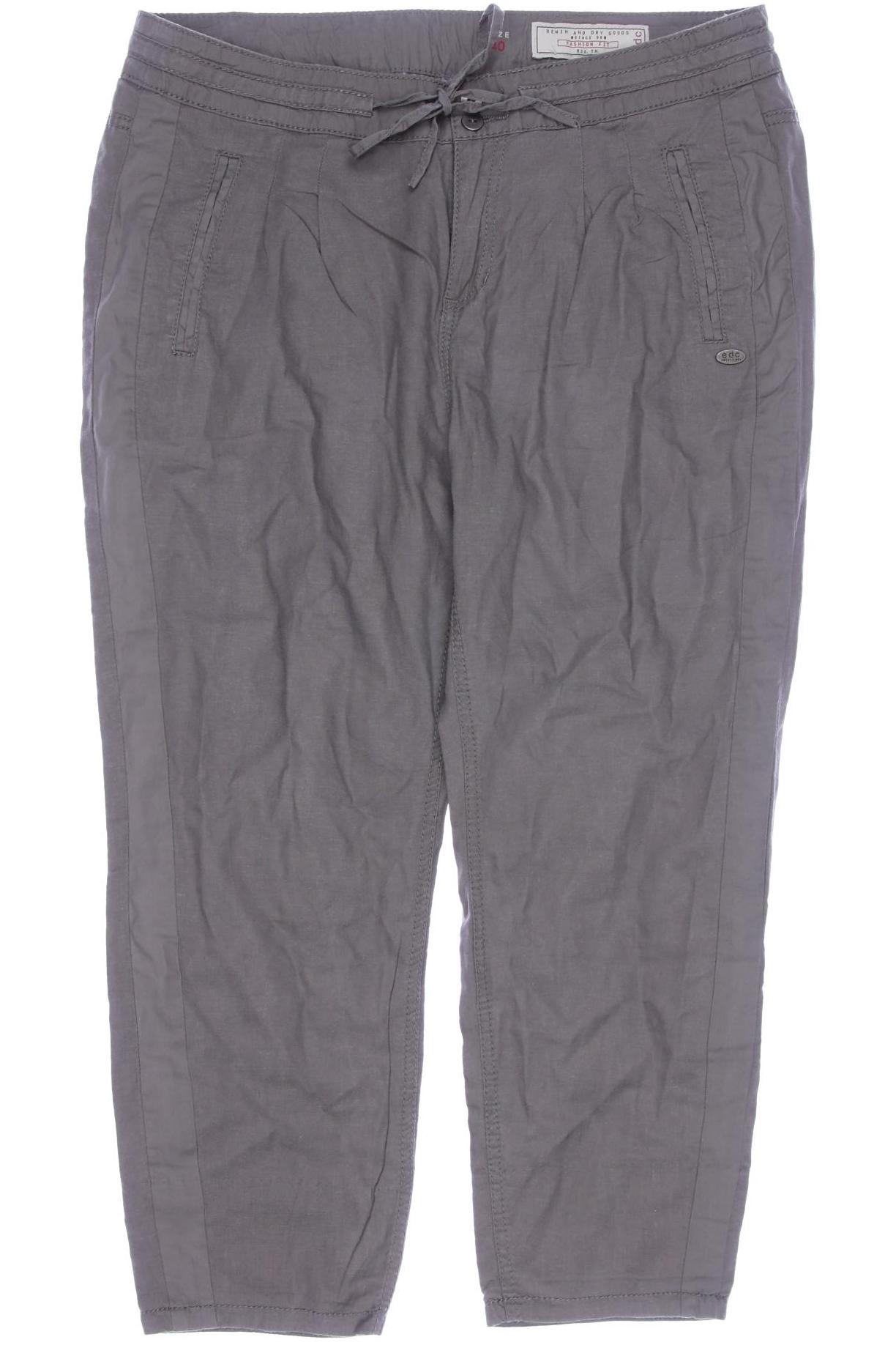 

edc by Esprit Damen Stoffhose, grau, Gr. 40