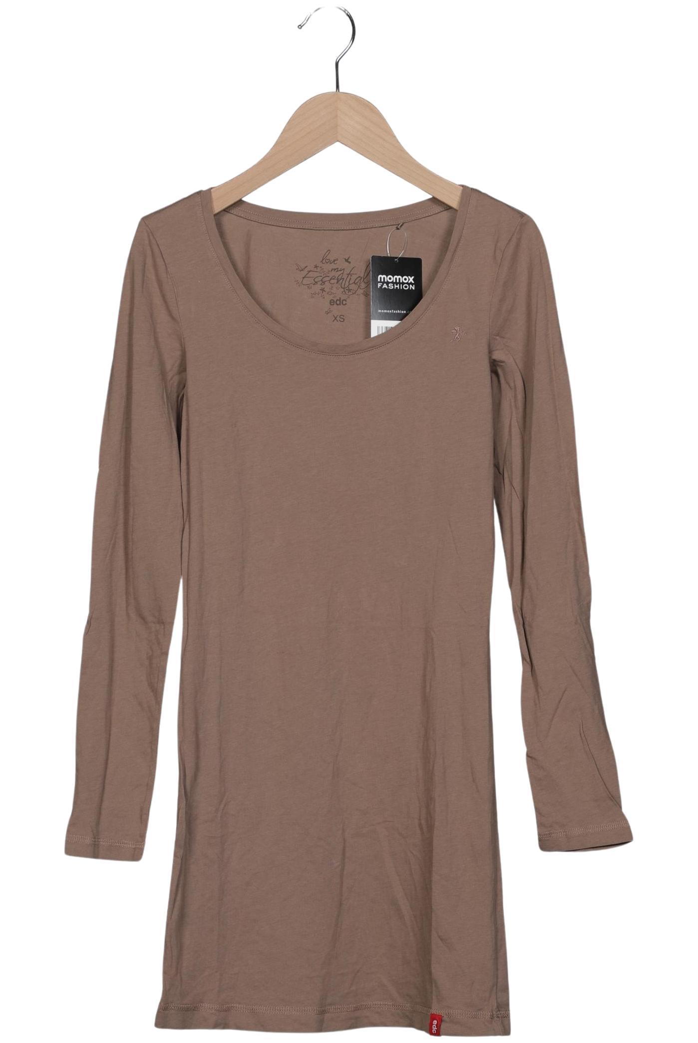 

edc by Esprit Damen Langarmshirt, braun, Gr. 34