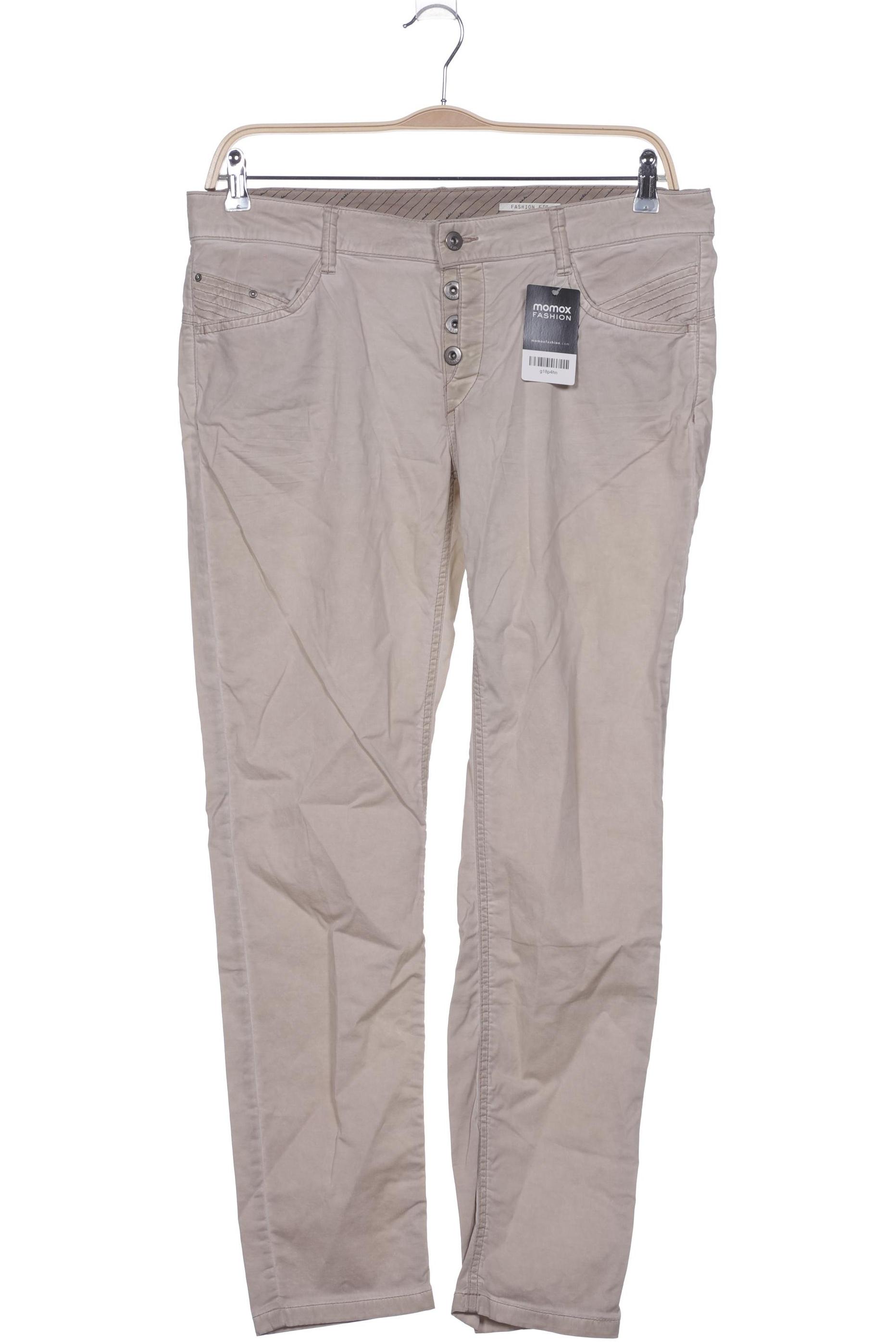 

edc by Esprit Damen Stoffhose, beige, Gr. 42