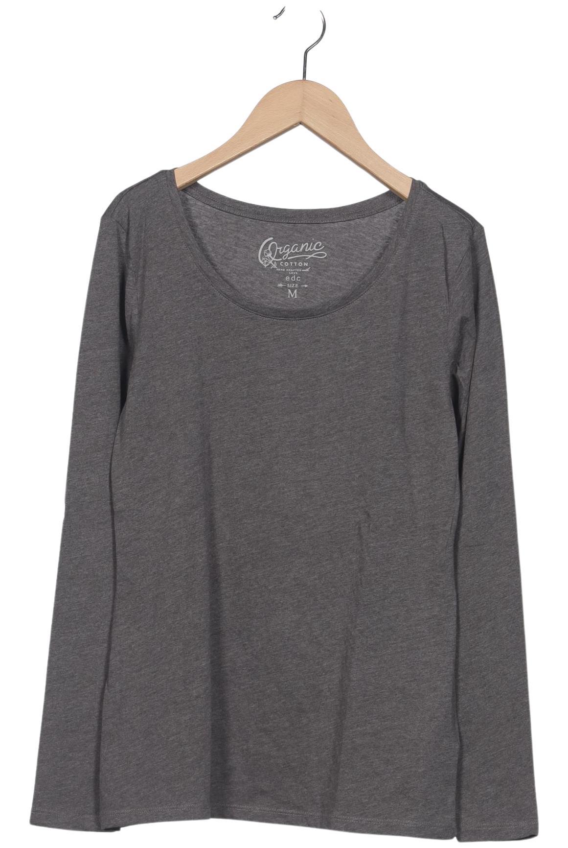 

edc by Esprit Damen Langarmshirt, grau, Gr. 38