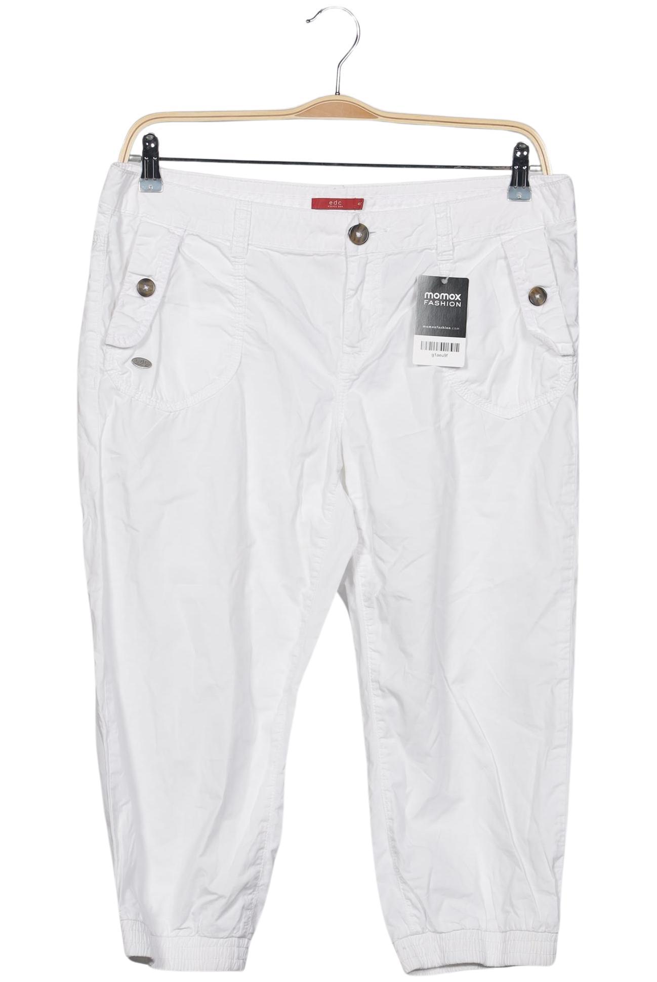 

edc by Esprit Damen Stoffhose, weiß, Gr. 40