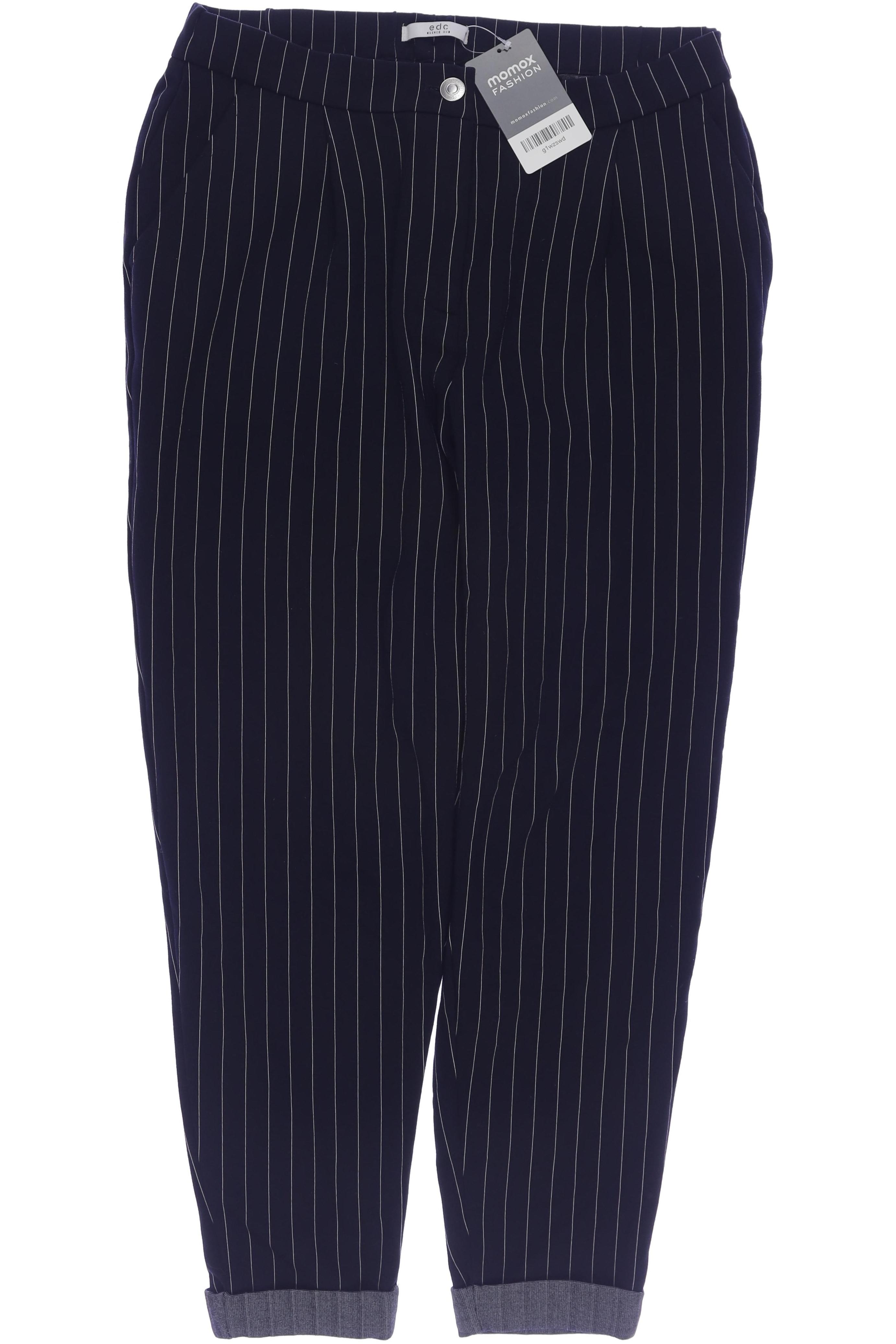 

edc by Esprit Damen Stoffhose, marineblau, Gr. 0
