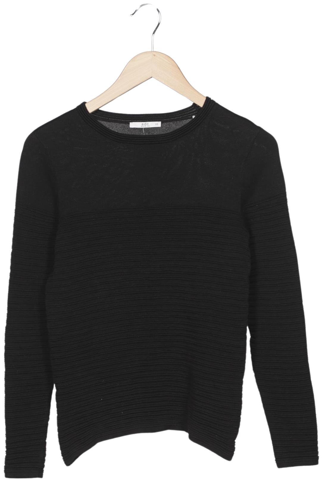 

edc by Esprit Damen Pullover, schwarz, Gr. 34
