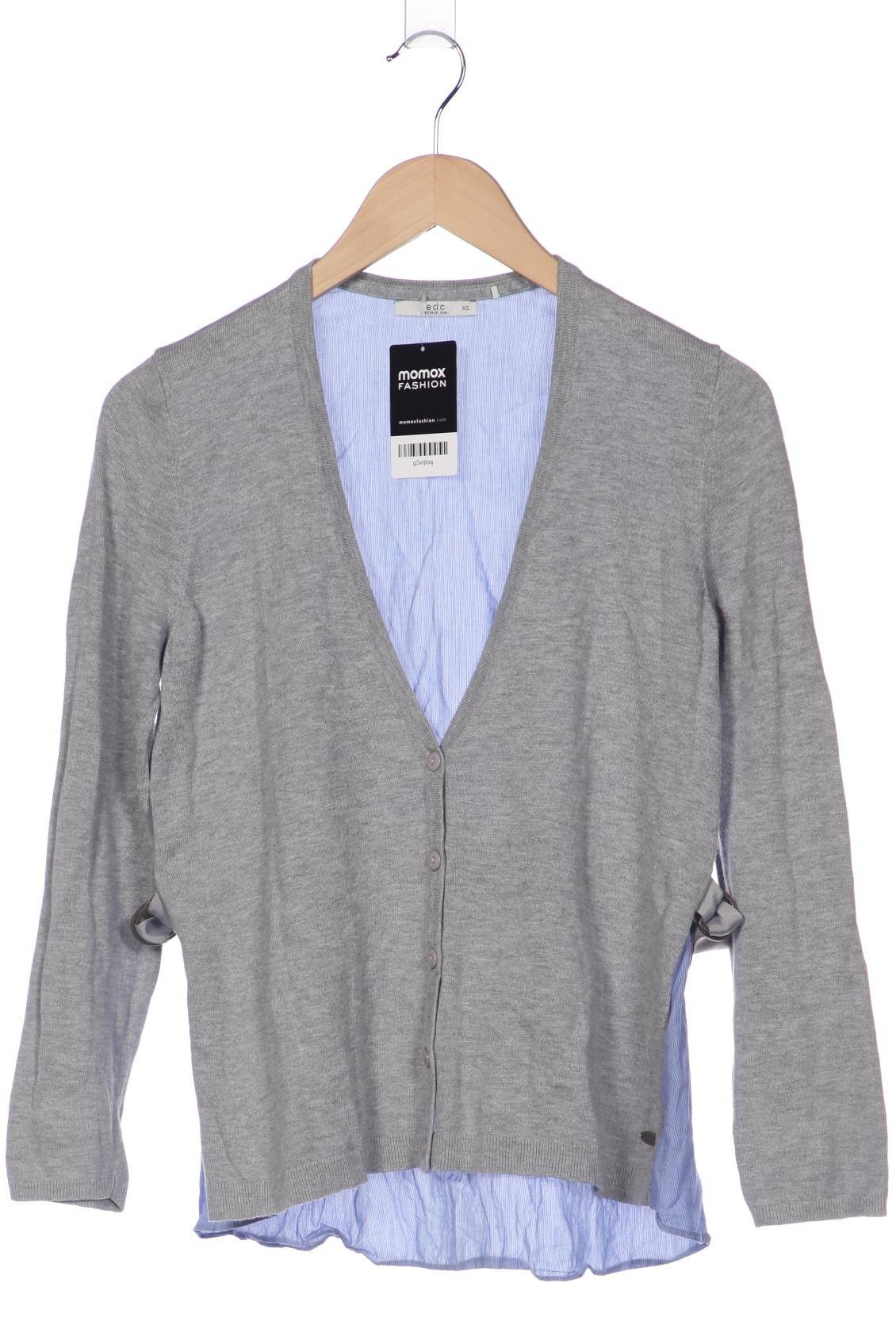 

edc by Esprit Damen Strickjacke, grau, Gr. 34