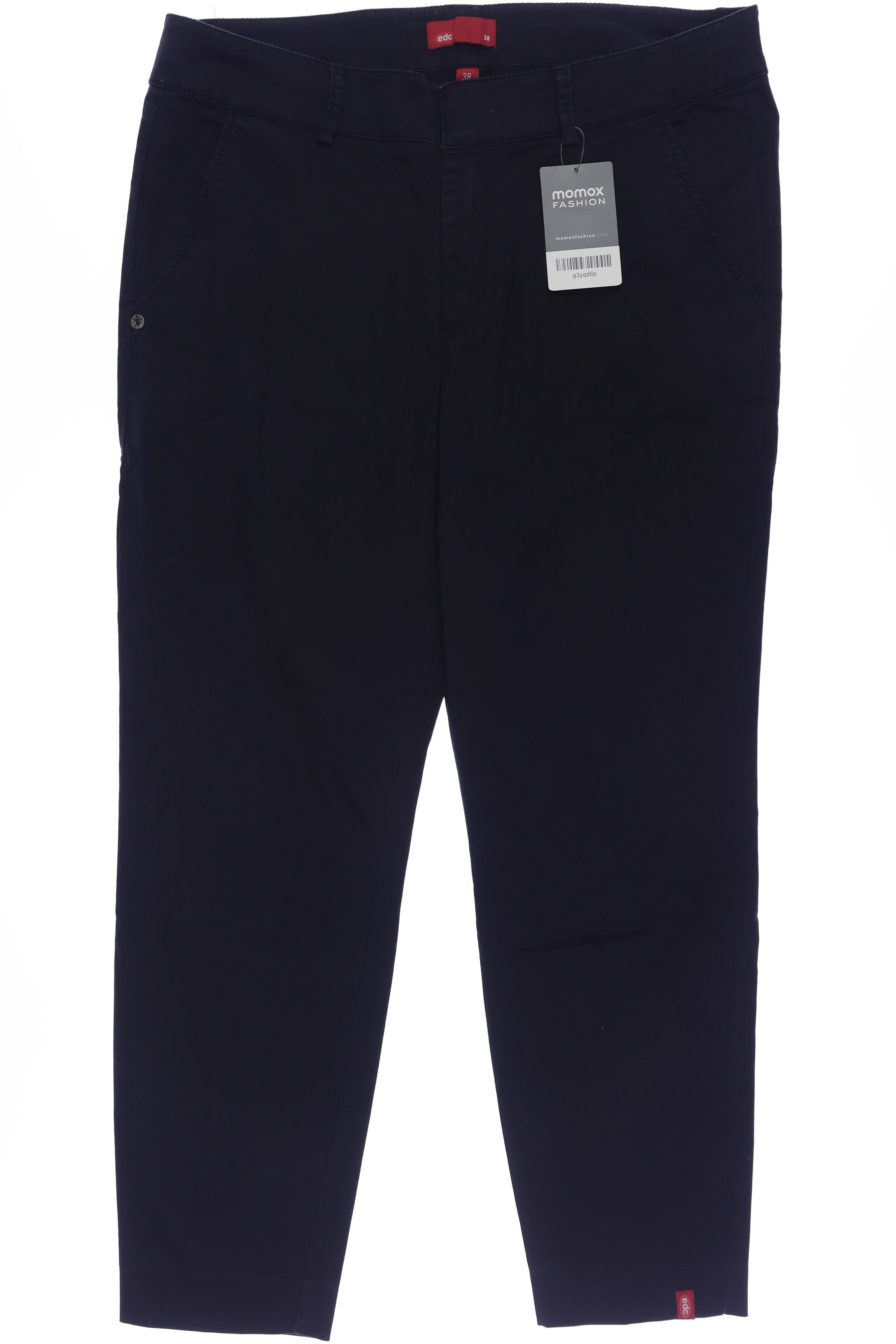 

edc by Esprit Damen Stoffhose, schwarz, Gr. 38