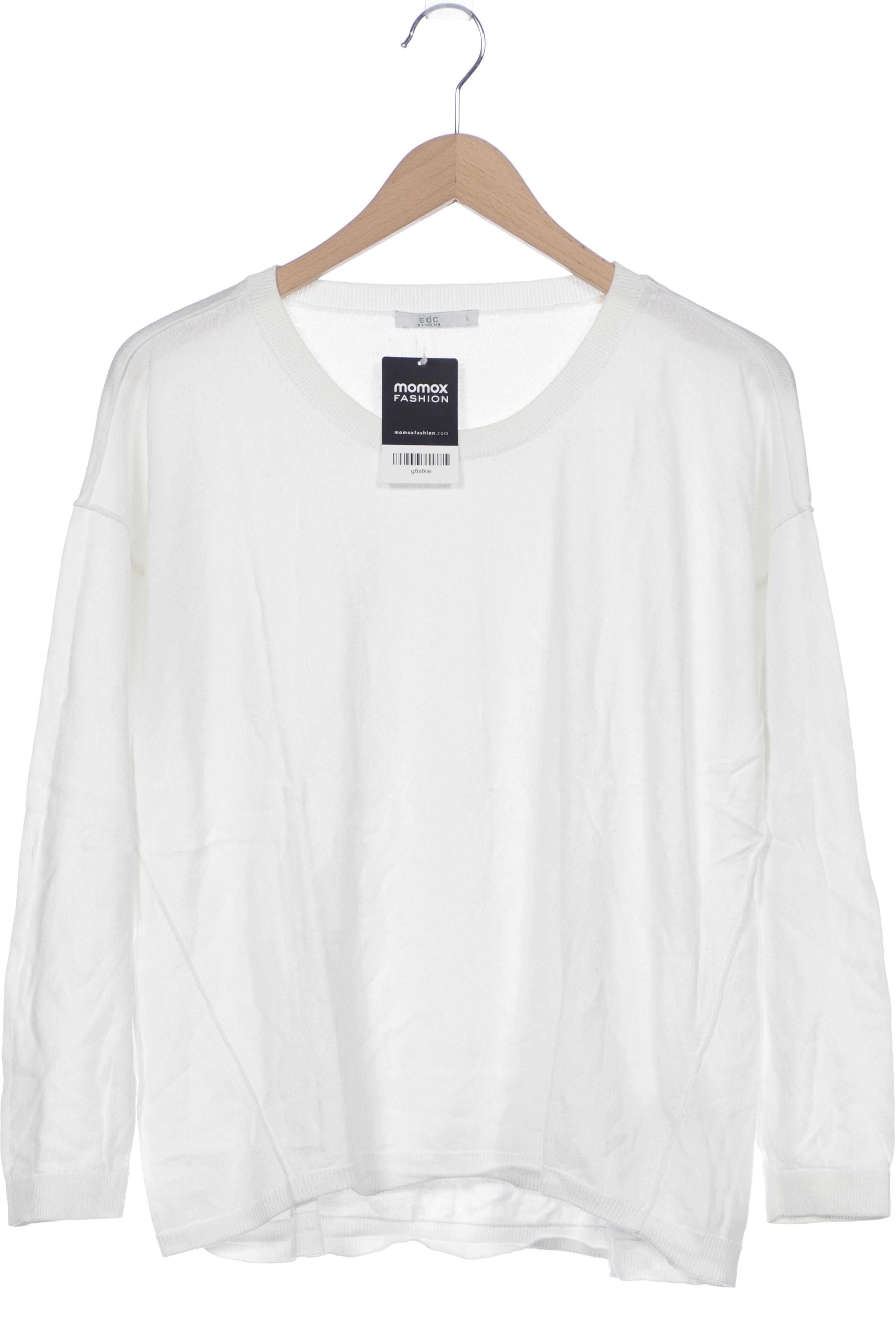 

edc by Esprit Damen Pullover, weiß, Gr. 42