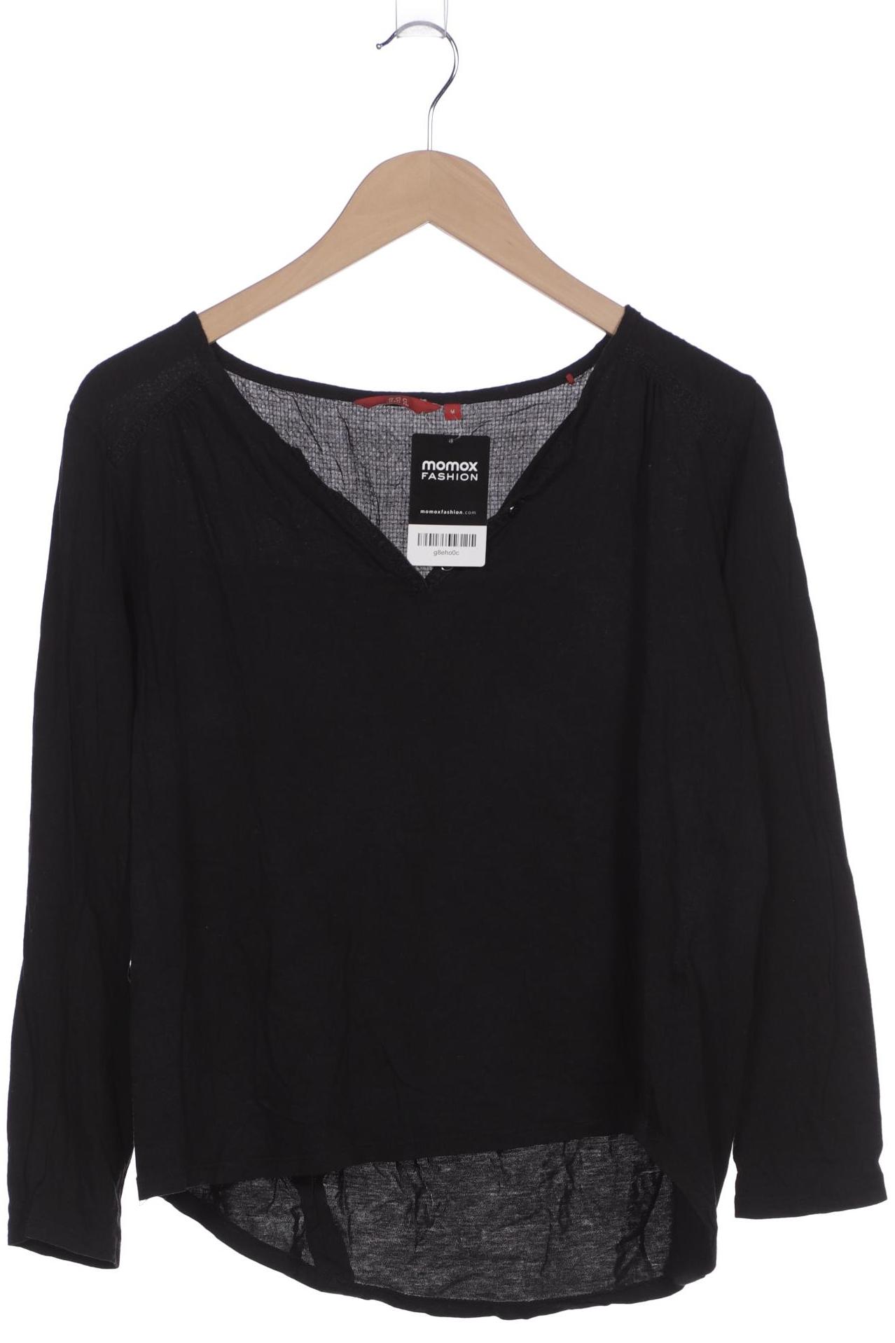 

edc by Esprit Damen Langarmshirt, schwarz, Gr. 38
