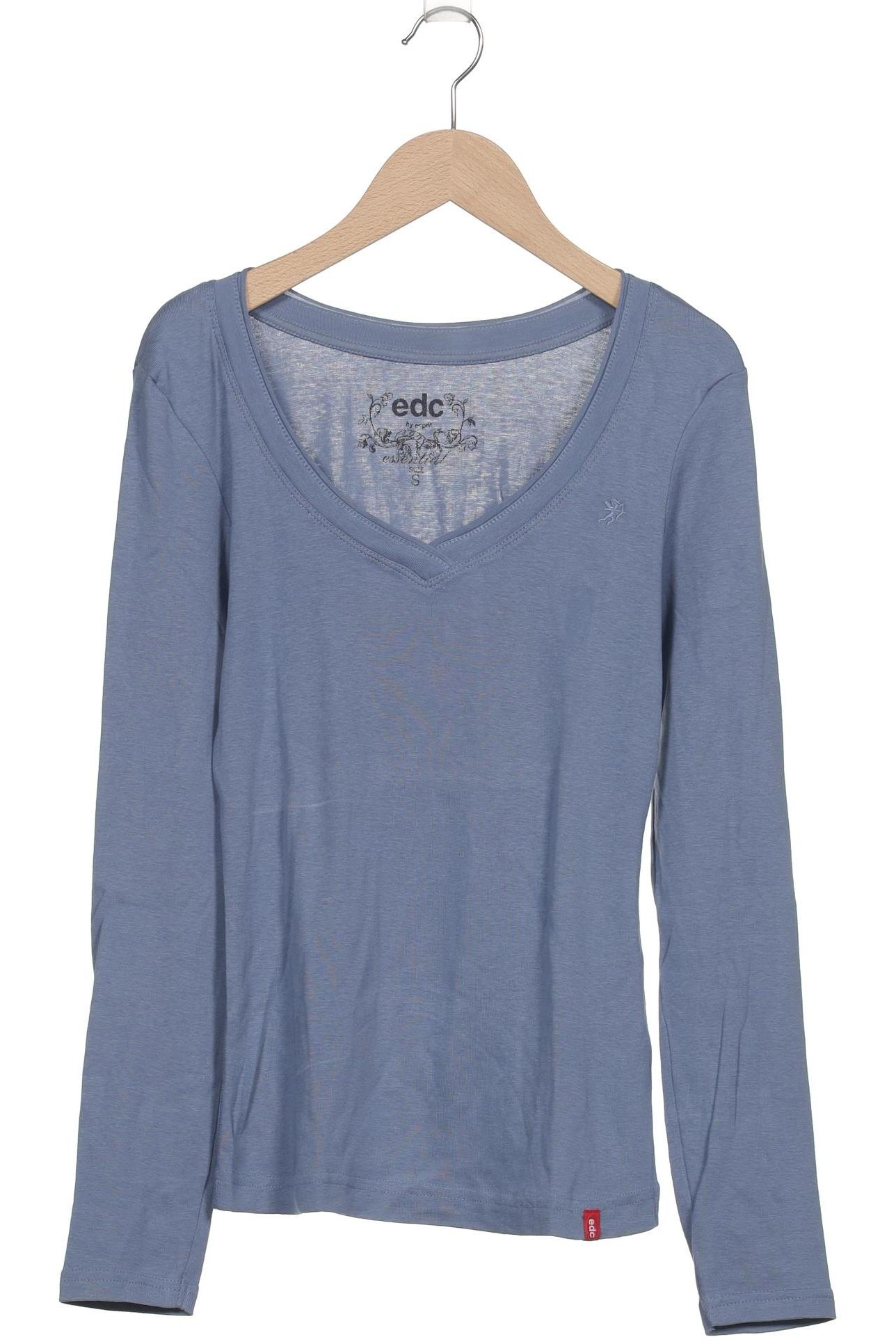 

edc by Esprit Damen Langarmshirt, blau, Gr. 36