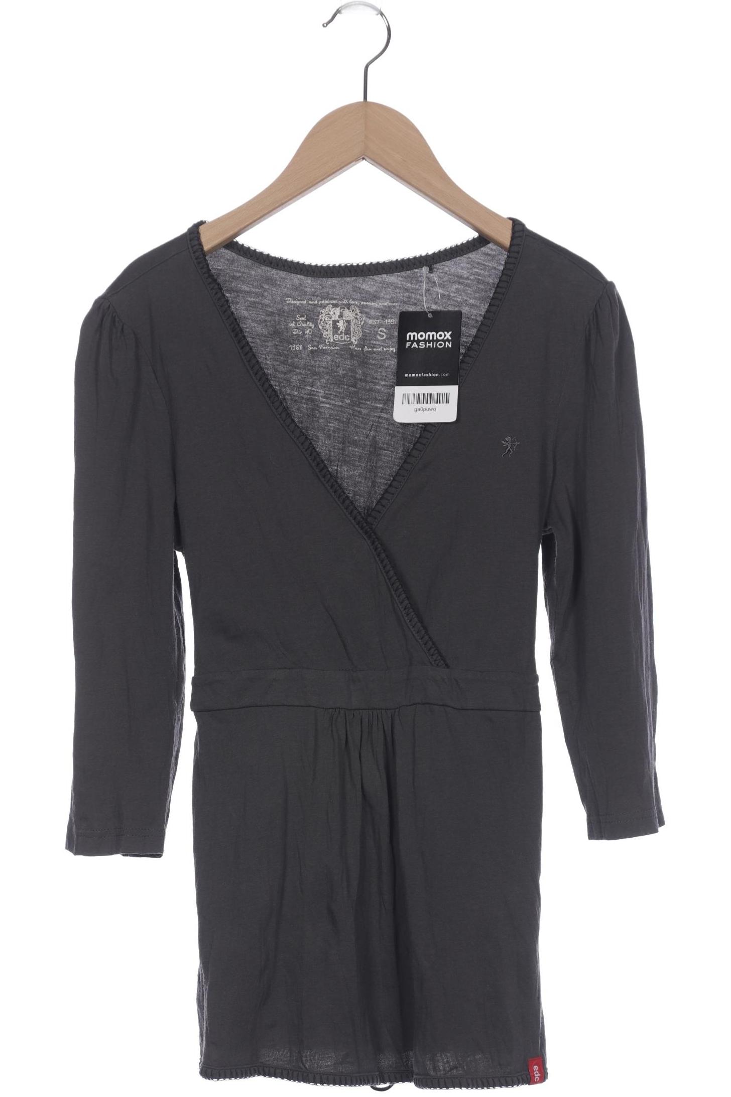 

edc by Esprit Damen Langarmshirt, grau, Gr. 36
