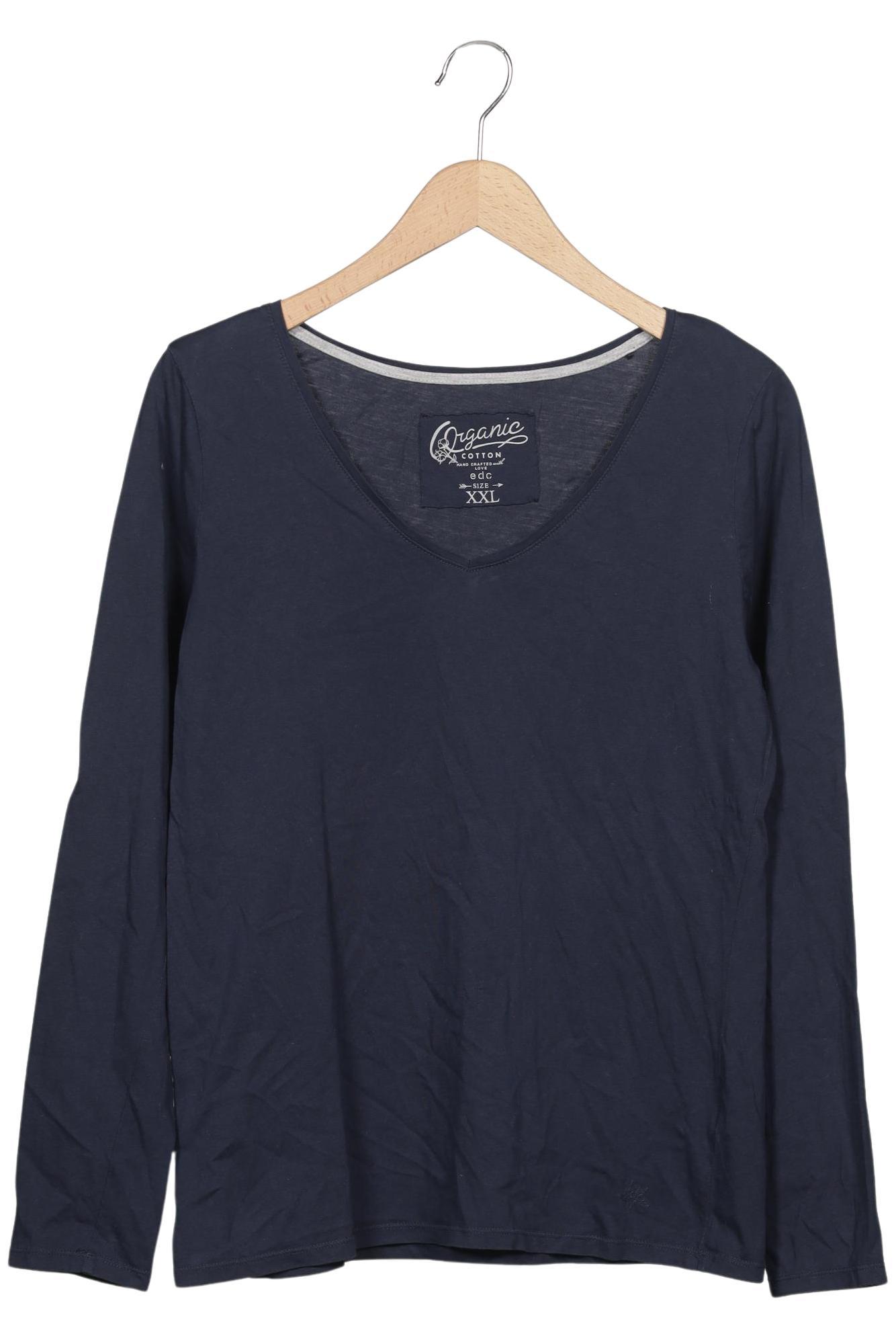 

edc by Esprit Damen Langarmshirt, marineblau, Gr. 46