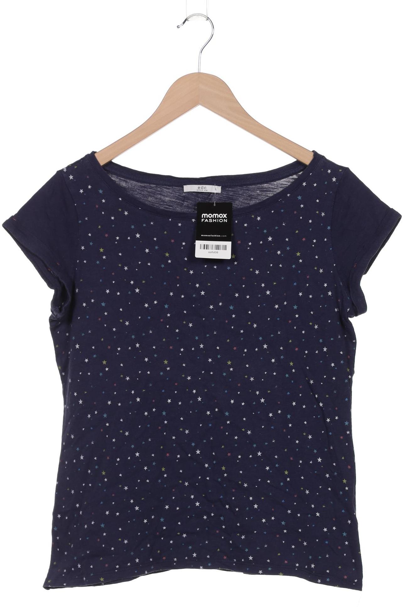 

edc by Esprit Damen T-Shirt, marineblau, Gr. 42