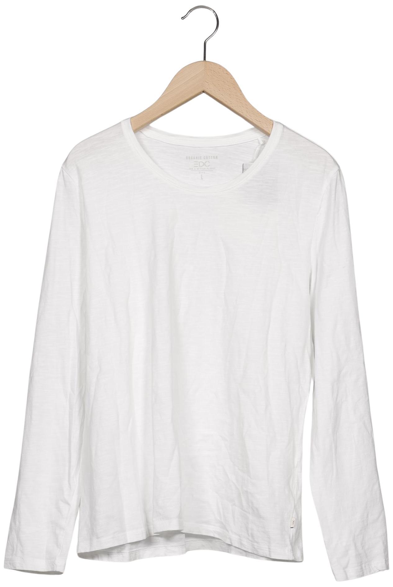 

edc by Esprit Damen Langarmshirt, weiß, Gr. 42