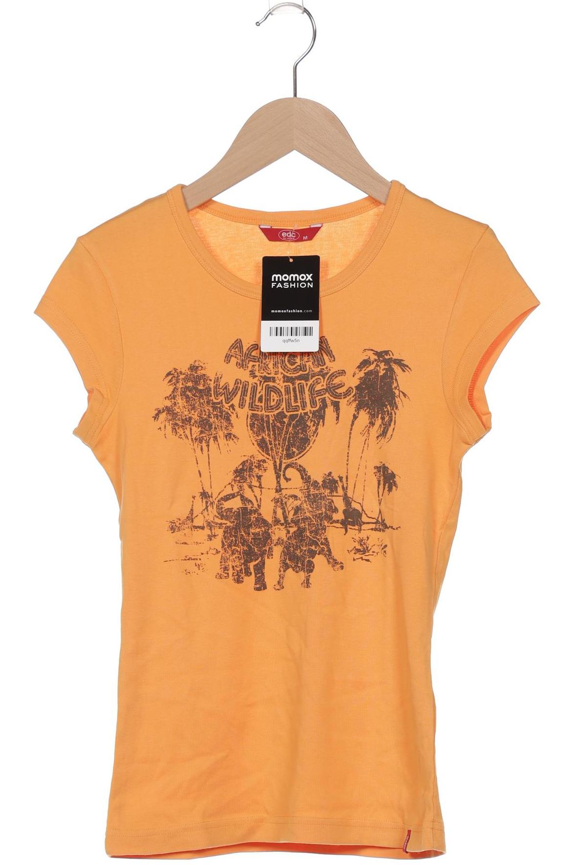 

edc by Esprit Damen T-Shirt, orange, Gr. 38