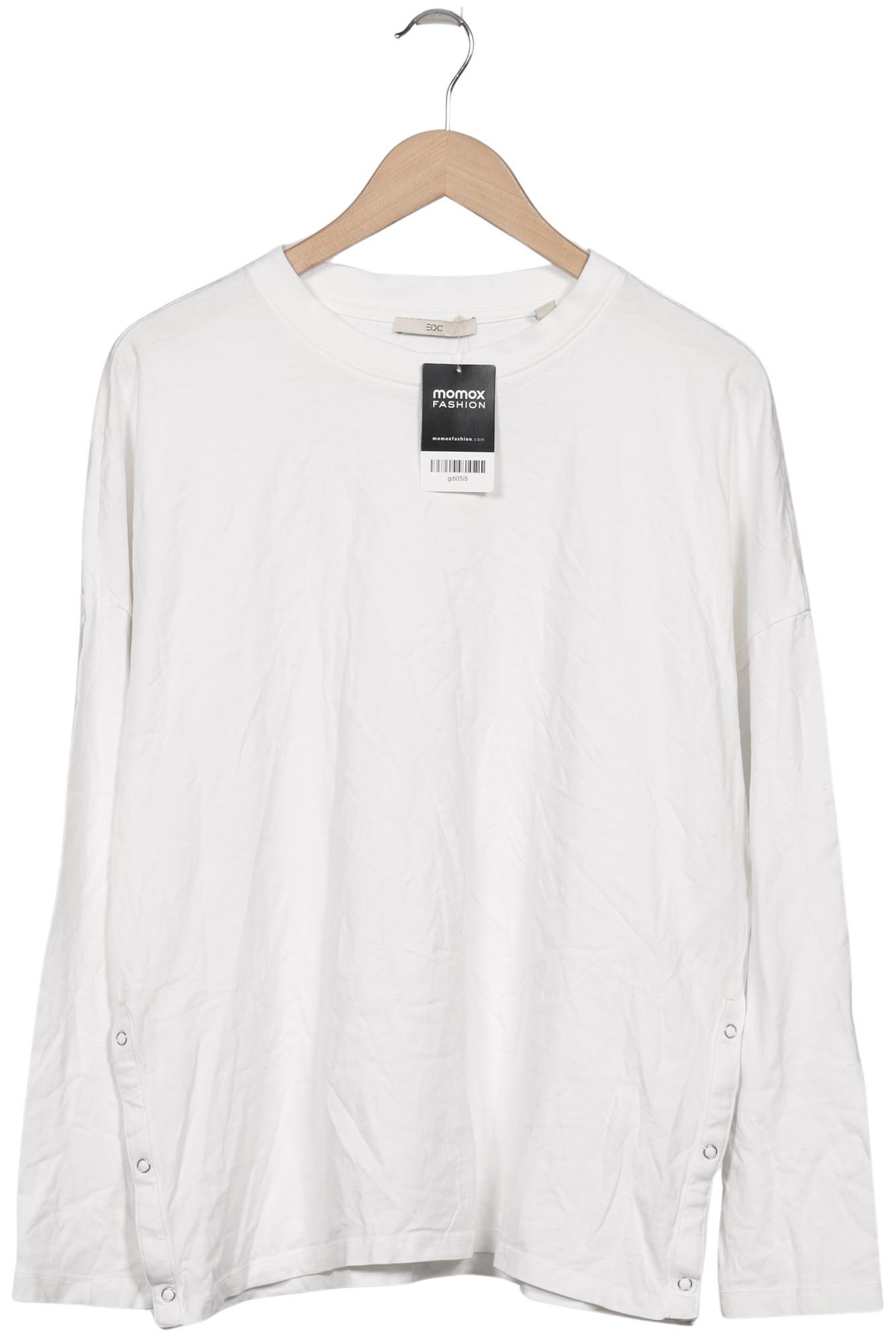 

edc by Esprit Damen Langarmshirt, weiß, Gr. 42