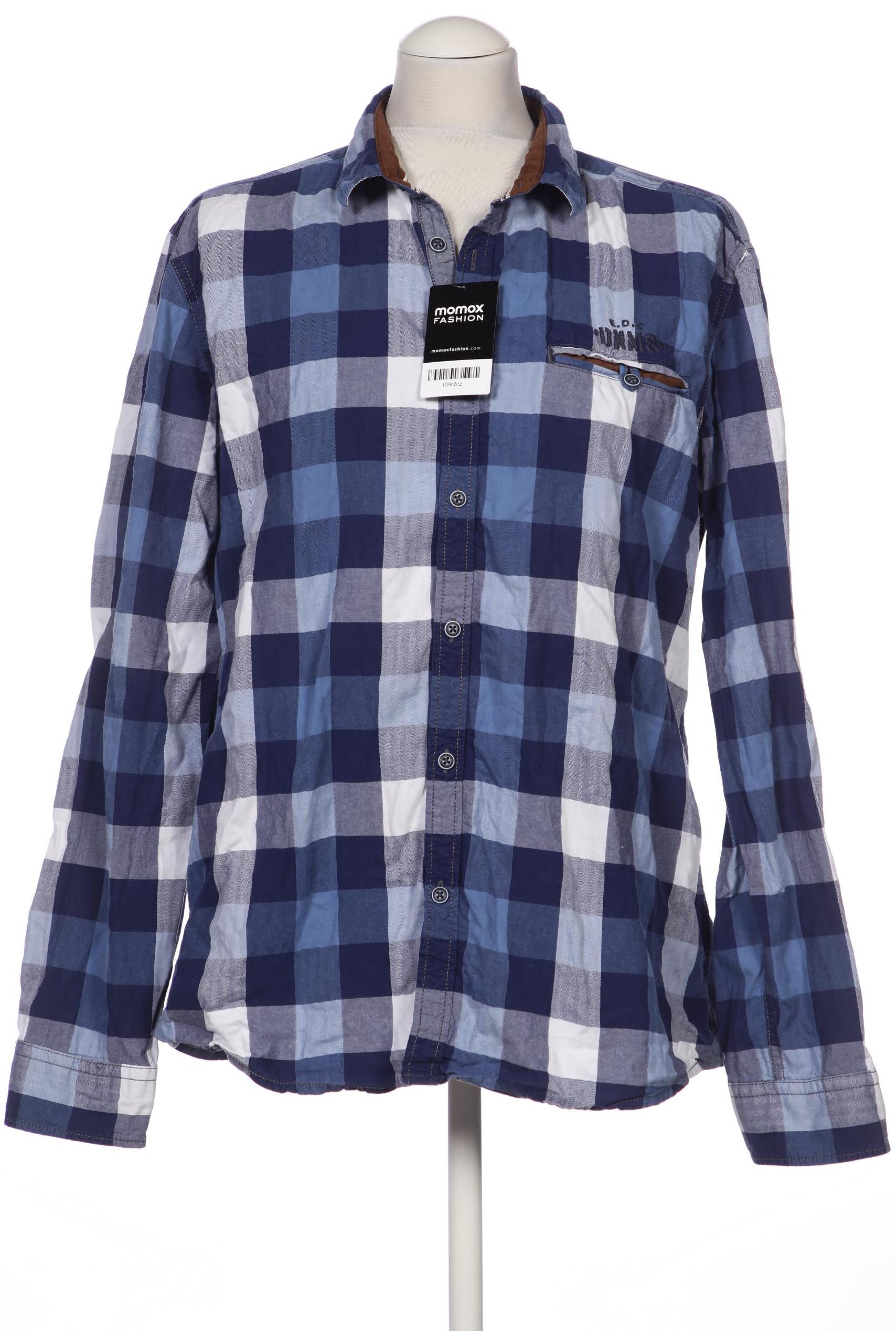 

edc by Esprit Herren Hemd, blau, Gr. 54