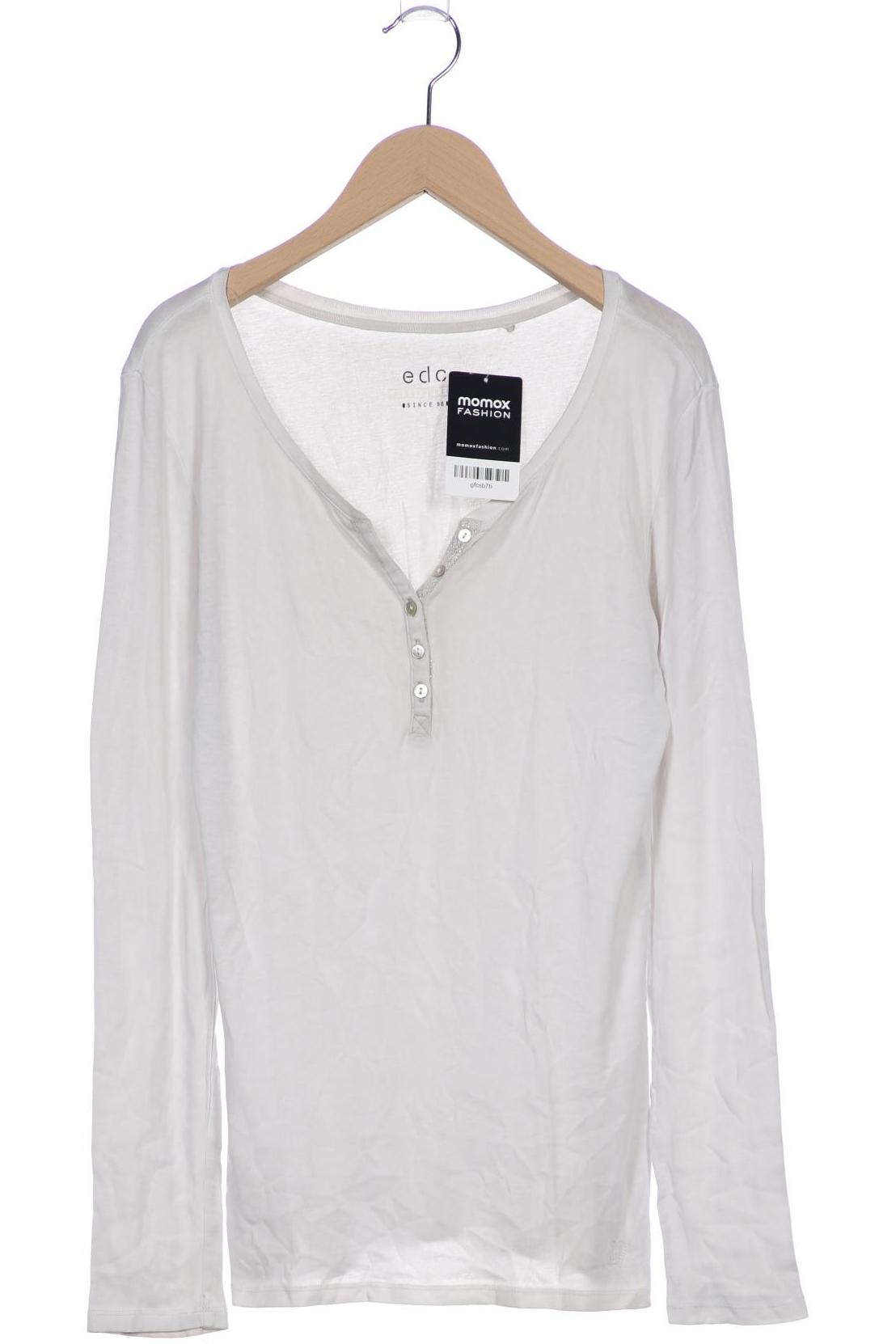 

edc by Esprit Damen Langarmshirt, weiß, Gr. 38